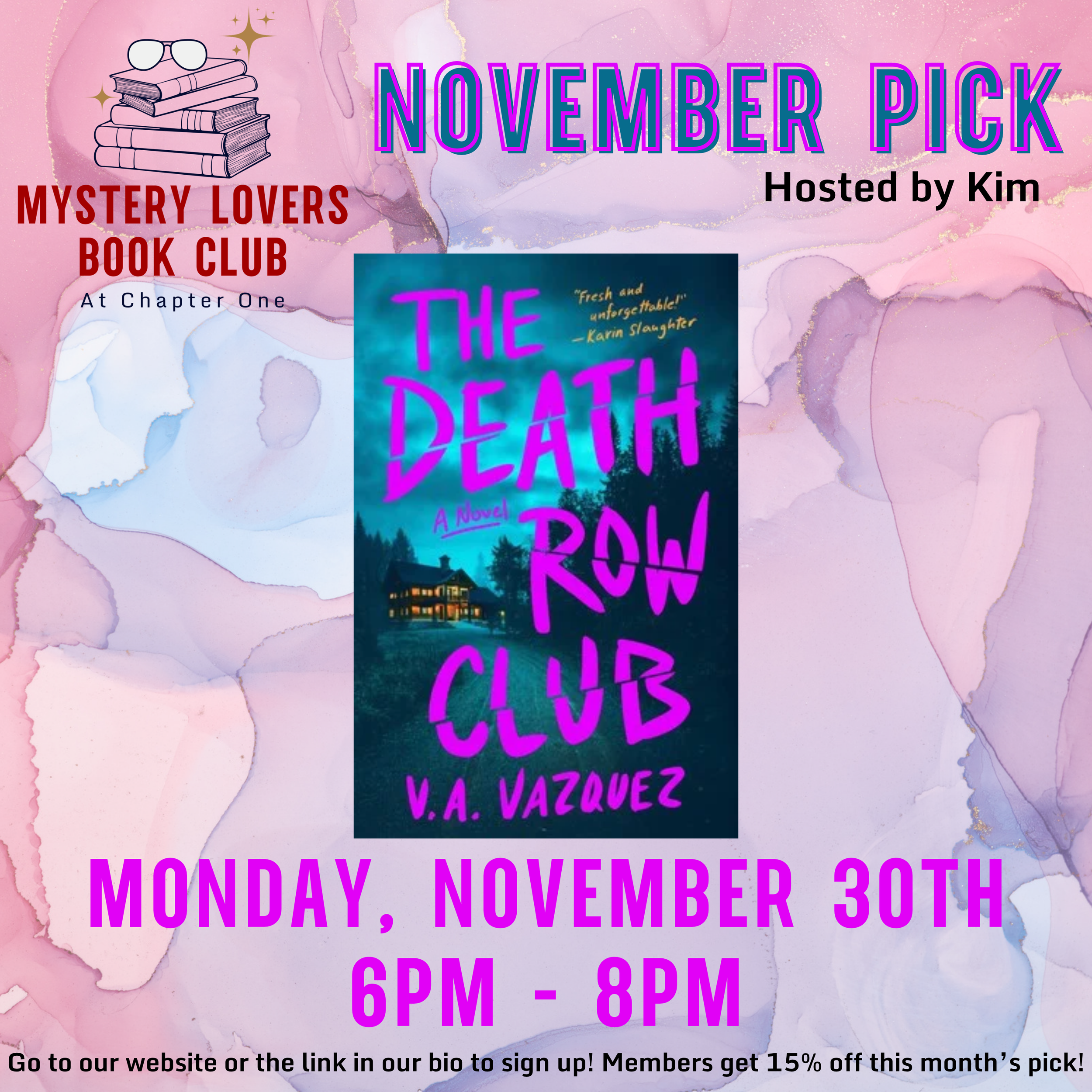 Mystery Lovers Book Club: The Death Row Club by V.A. Vazquez
