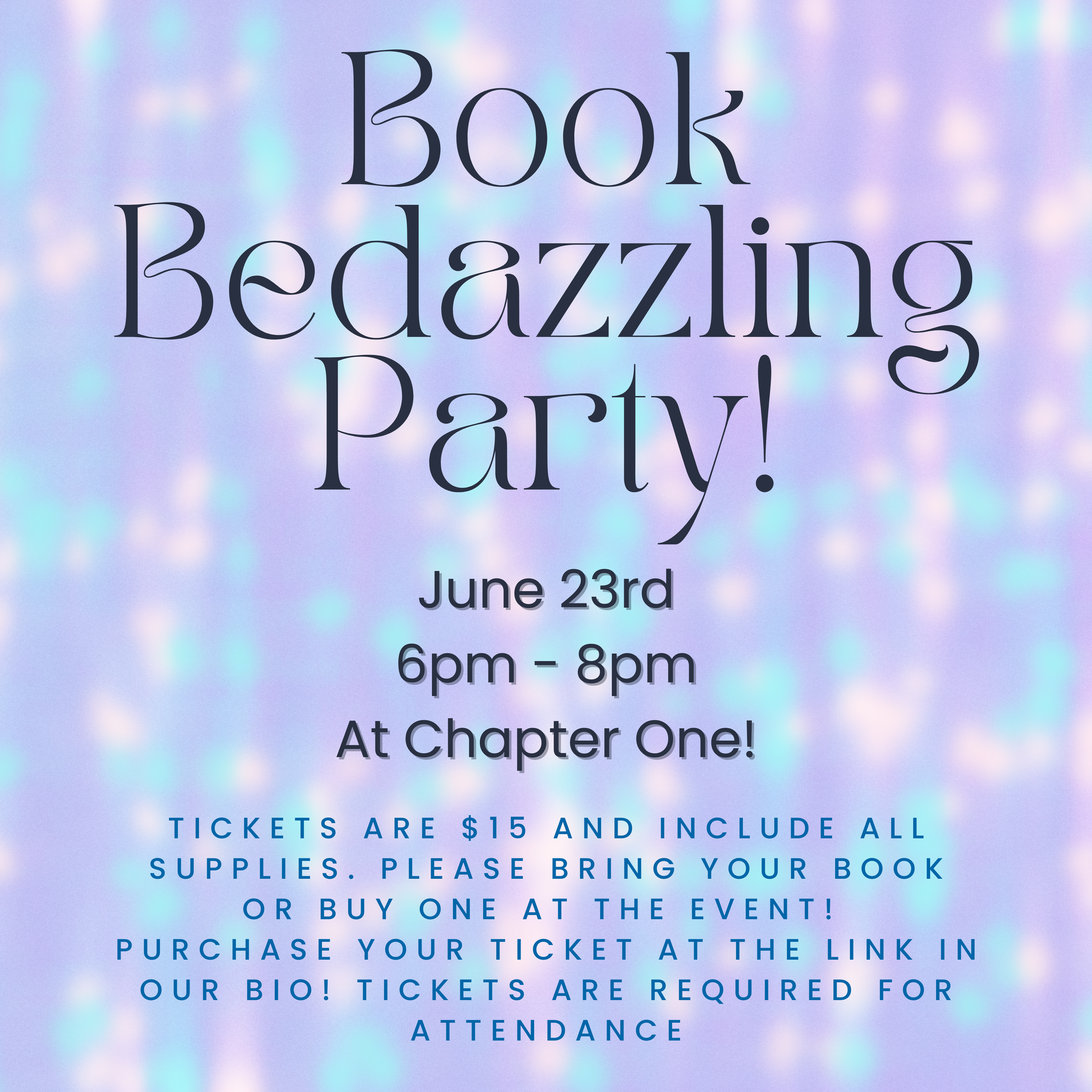 Book Bedazzling Party!