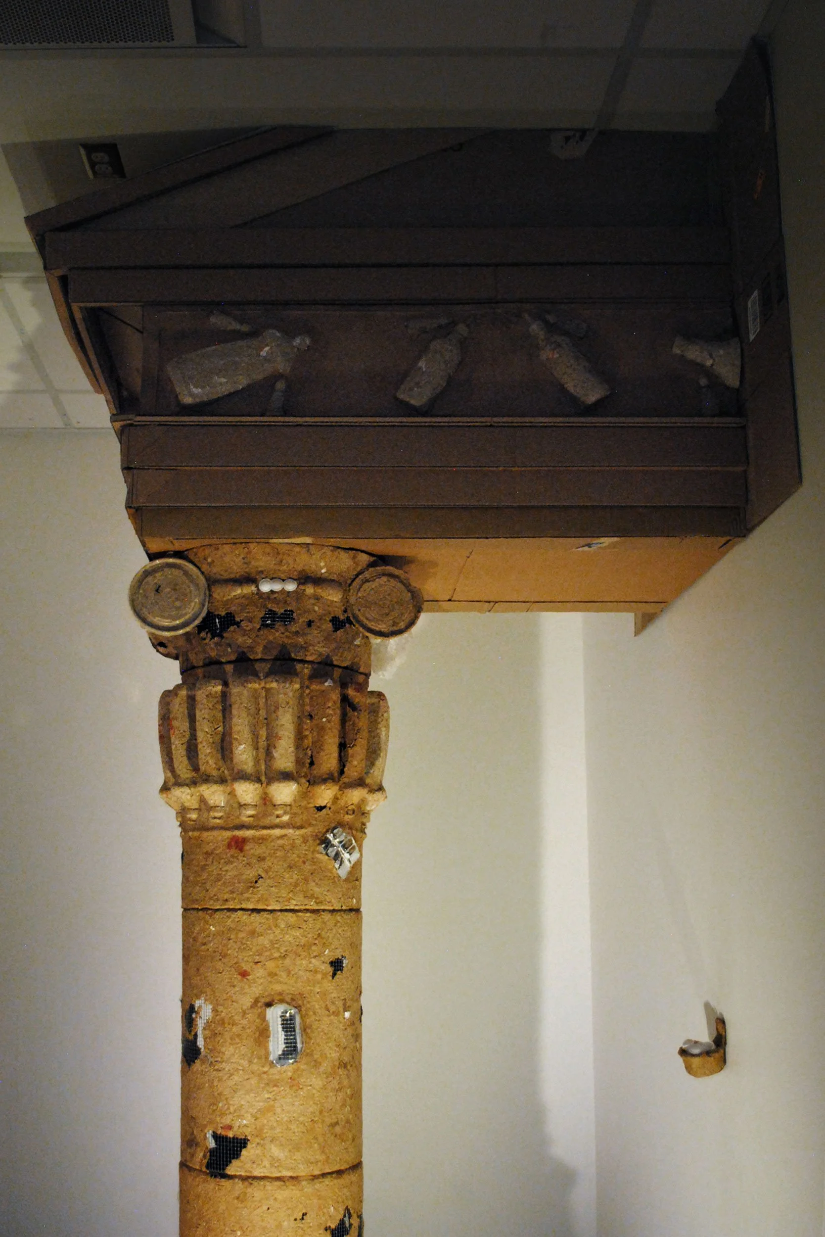 𝙈𝙖𝙪𝙙𝙞𝙩 𝙘𝙤𝙡𝙤𝙣 - 𝘿𝙖𝙢𝙣𝙚𝙙 𝘾𝙤𝙡𝙪𝙢𝙣𝙞𝙯𝙚𝙧 | ~ 4x10 ft. installation  | Cardboard, metal mesh, plastic packaging, plastic pull-tabs, bubble wrap, plastic handle, plastic bags, silica gel bags, corn starch, methylcellulose glue, PVC w