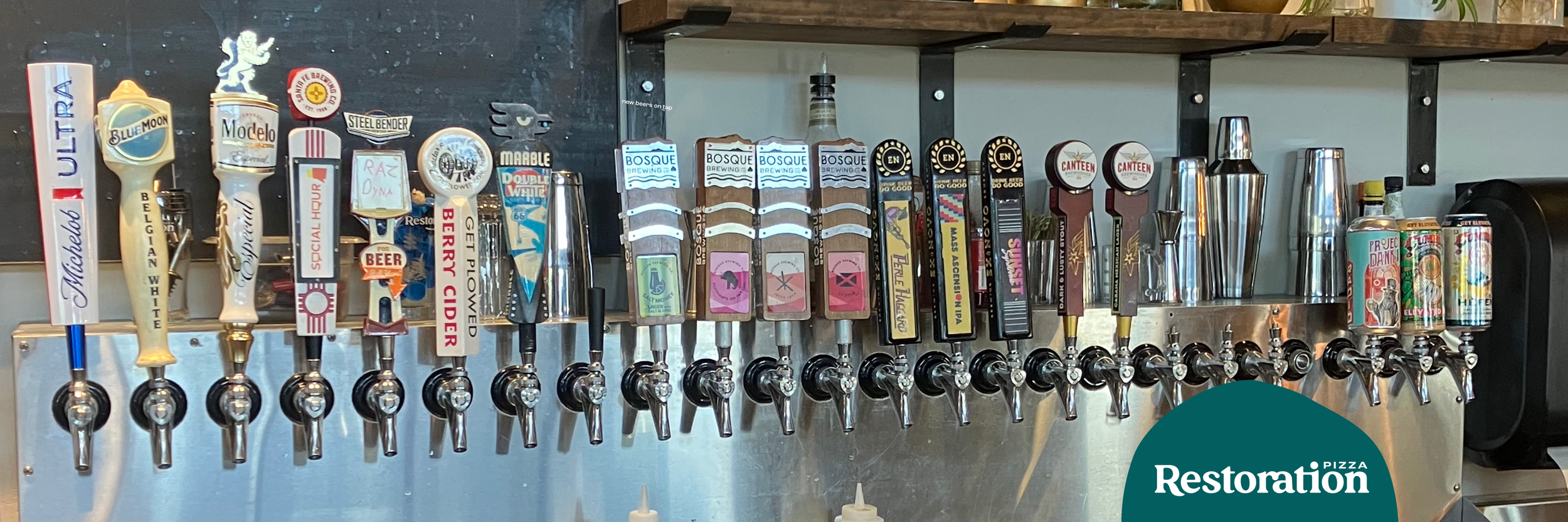 Image displays an extended selection of tap handles.