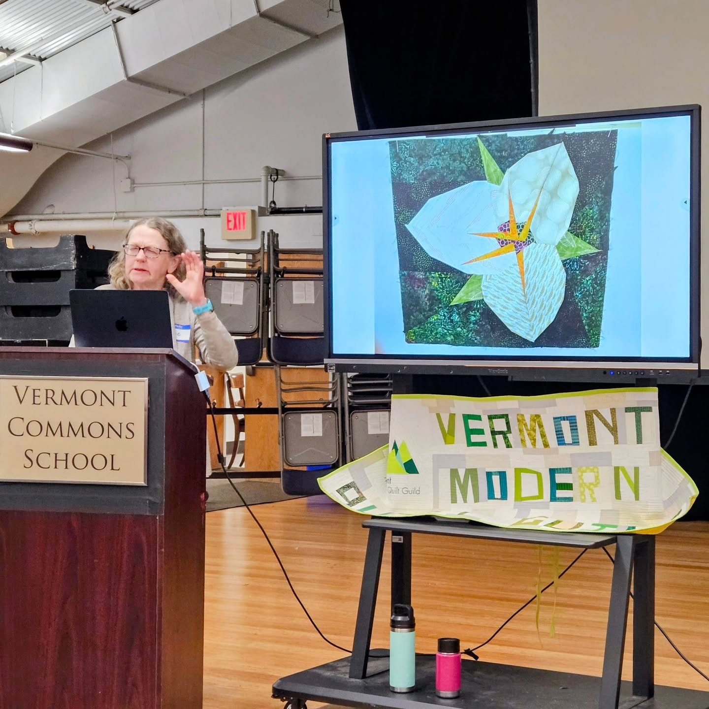 Julie @jehackbarth shared her quilting journey at our meeting last month.  It was fun to see her first quilt and how her craft has evolved over the years.