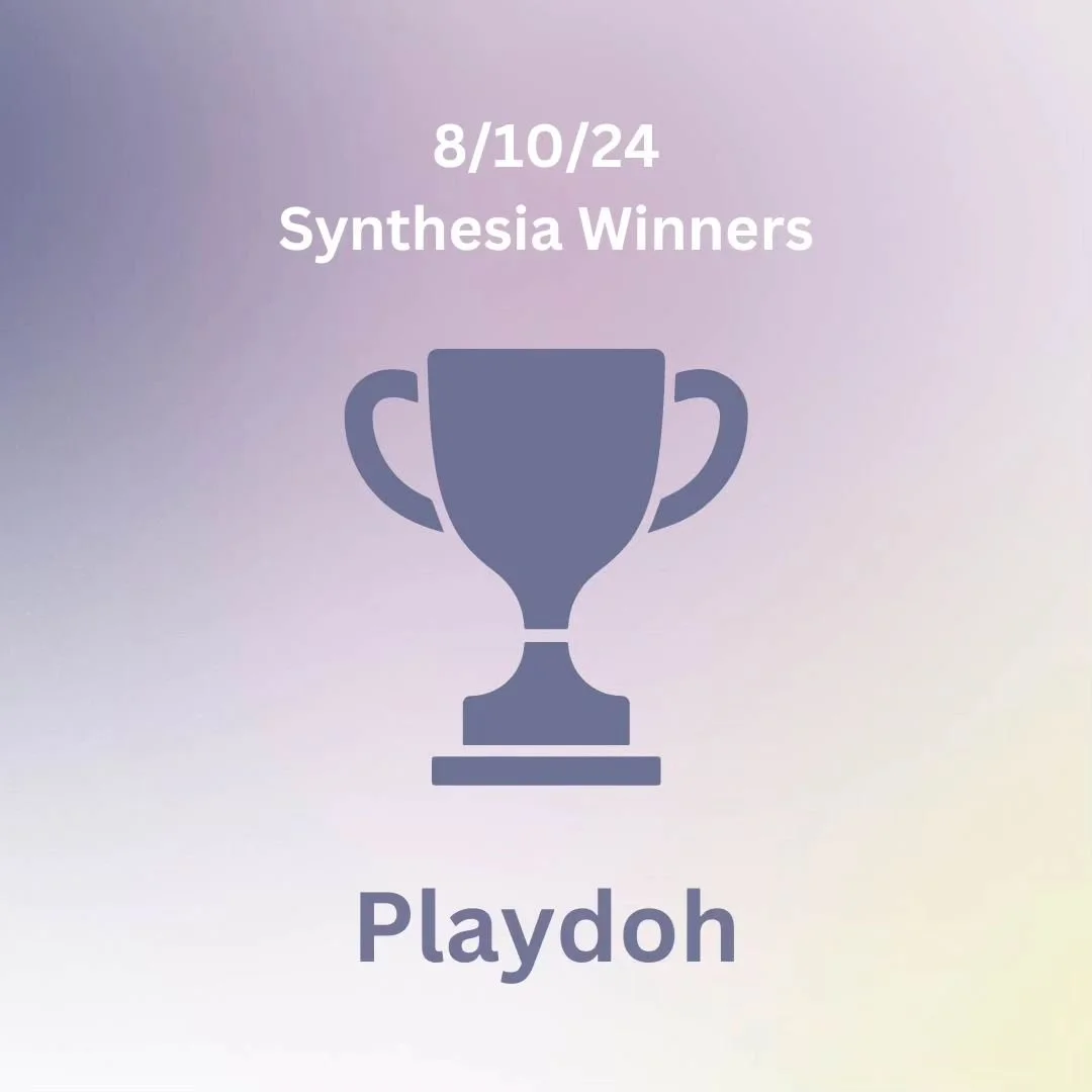 📣 A huge congratulations 🎉🎉🎉 to the winners of the PLAYDOH Synthesia art contest, and thank you to all who participated! 

Our winners are: 

🏅 @oonaode

🥈@__mindeye___

🥉 @danigophoto

Stay tuned for our next challenge announcement tomorrow! 