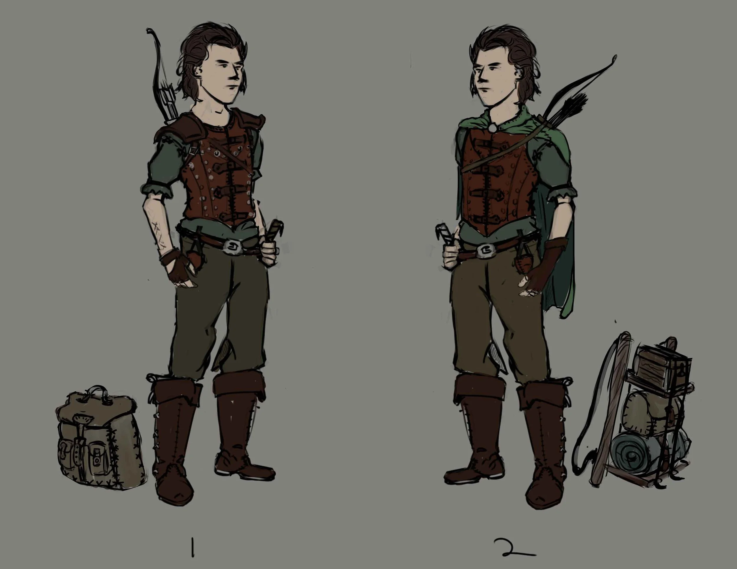 Human Male Forest Ranger : D&D Concept Character — Travis Sketches