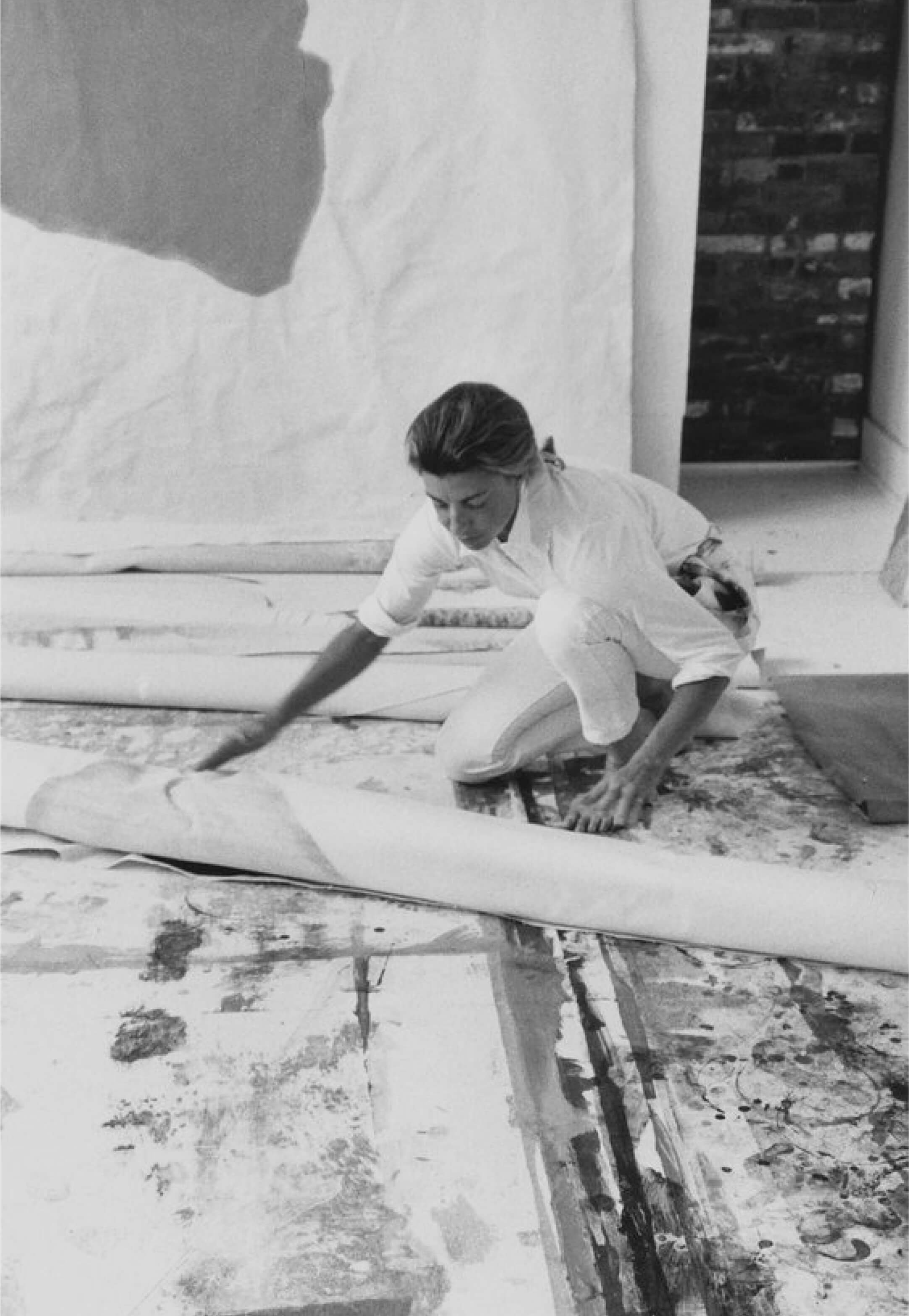 Helen Frankenthaler in her MA studio, 1969