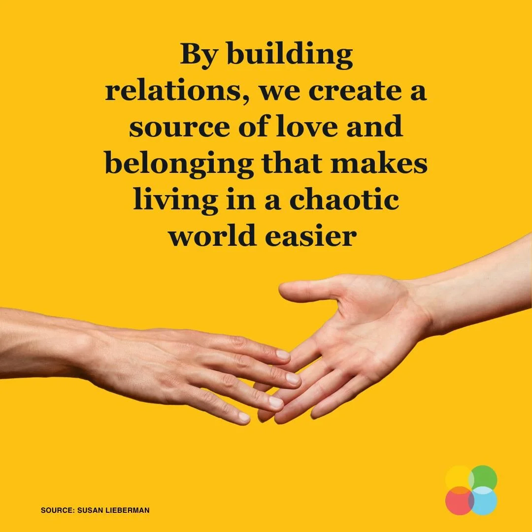 In uncertain times, the relationships we build help keep us steady. When we connect across differences, we strengthen our communities and make space for everyone to belong. This week, try starting a conversation with someone you might not usually tal