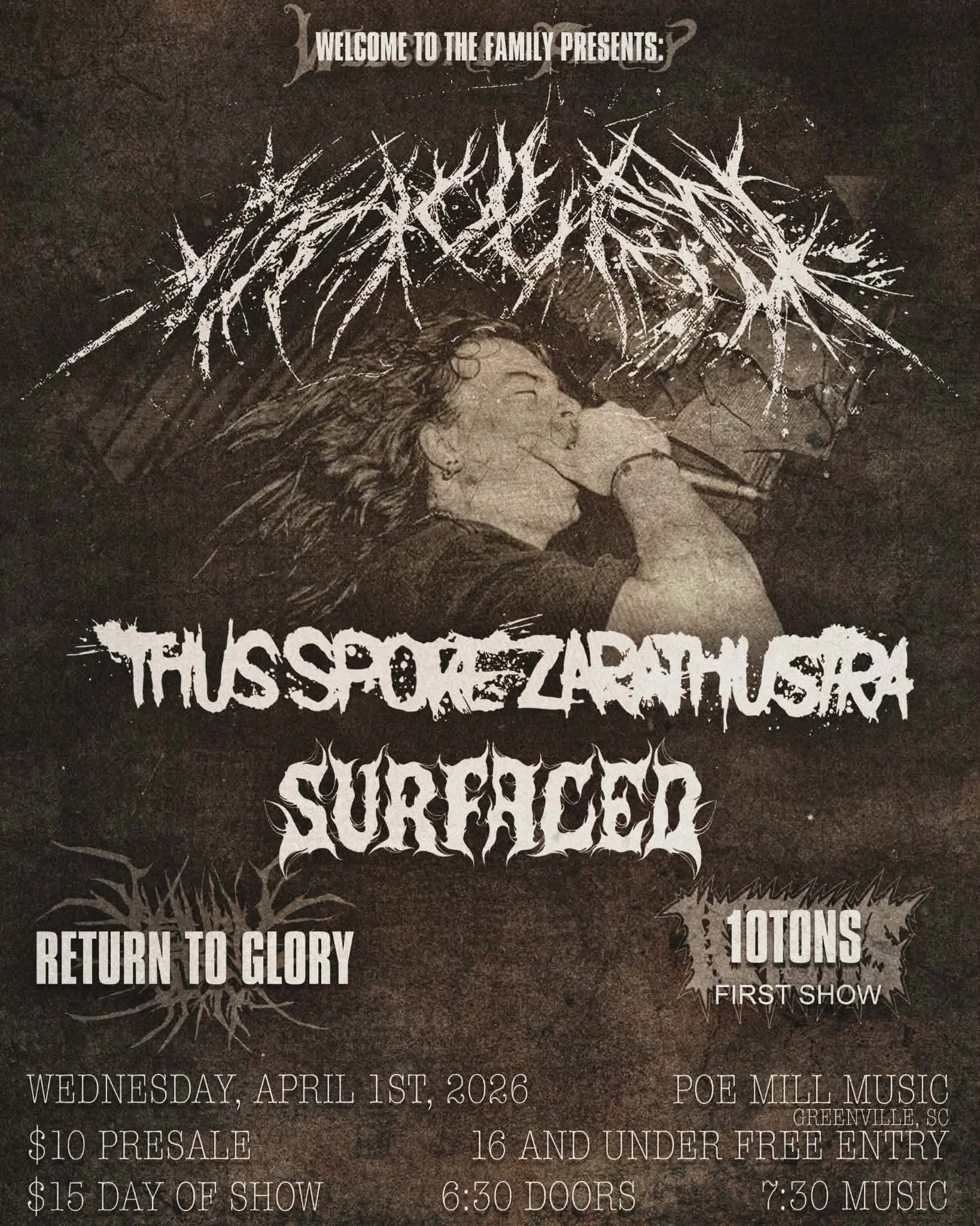 Mauled, Thus Spoke Zarathustra, Surfaced, Return to Glory, and 10 Tons