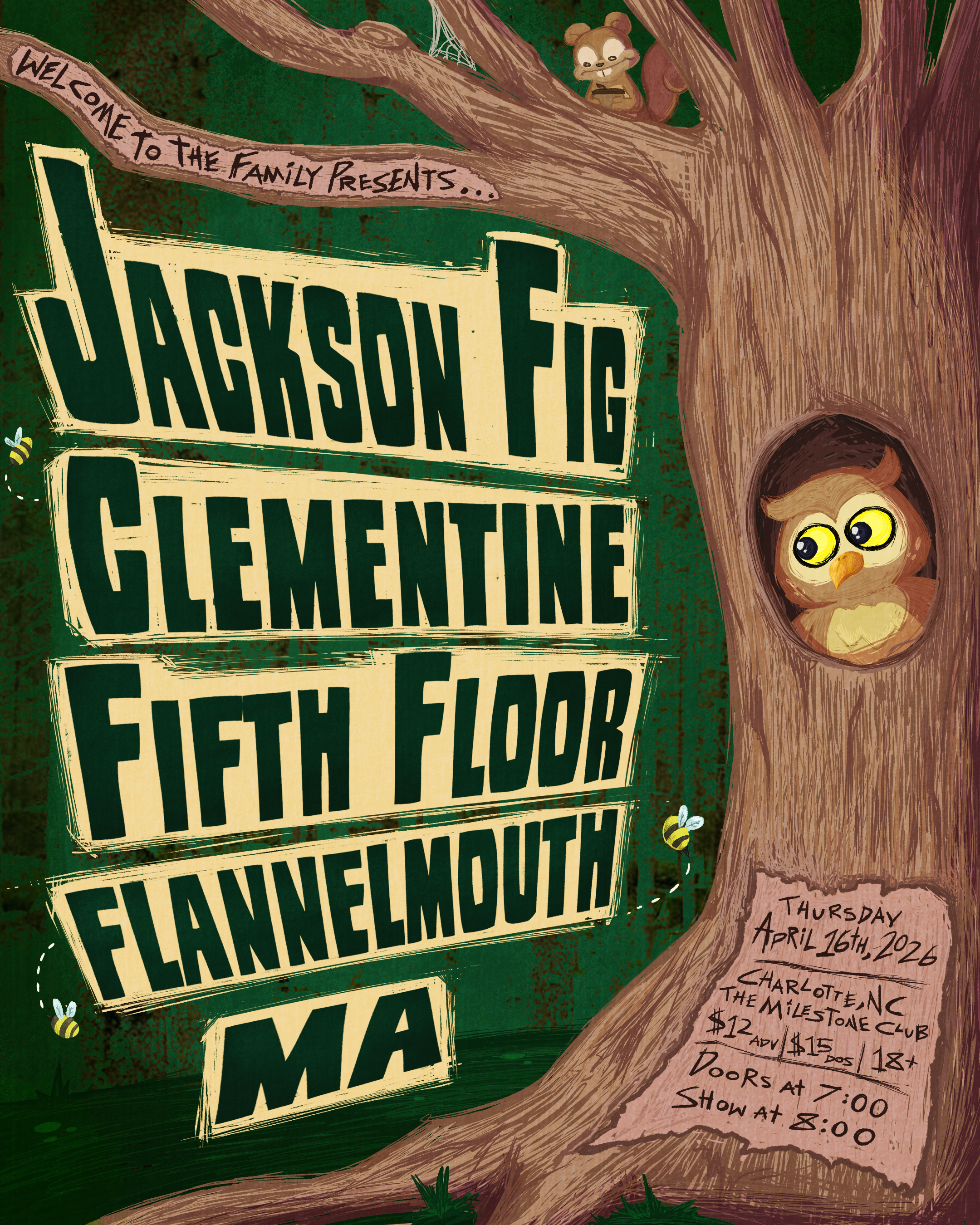 Jackson Fig, Clementine, Fifth Floor, Flannelmouth, and Ma