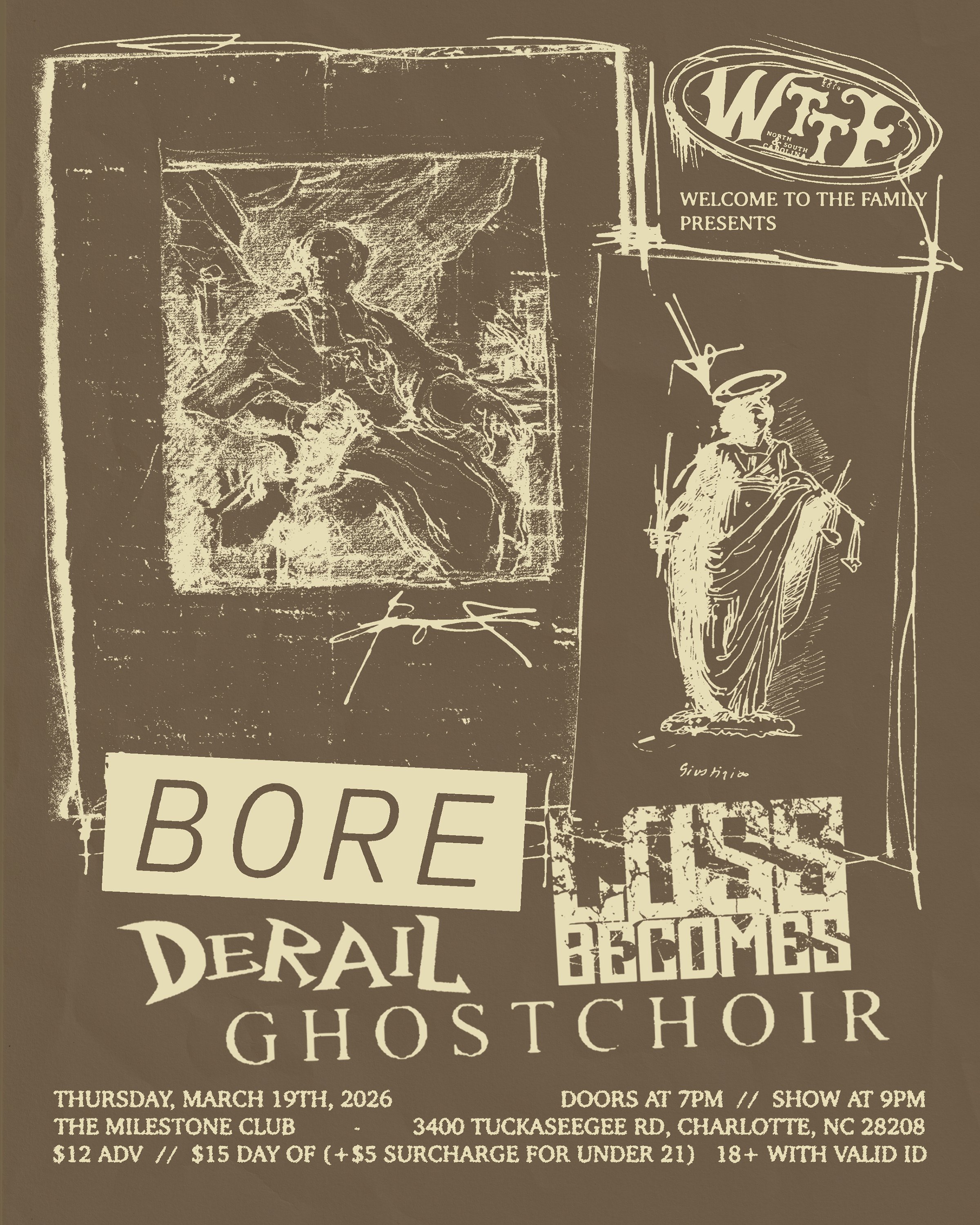 Bore, Loss Becomes, Derail, and Ghost Choir