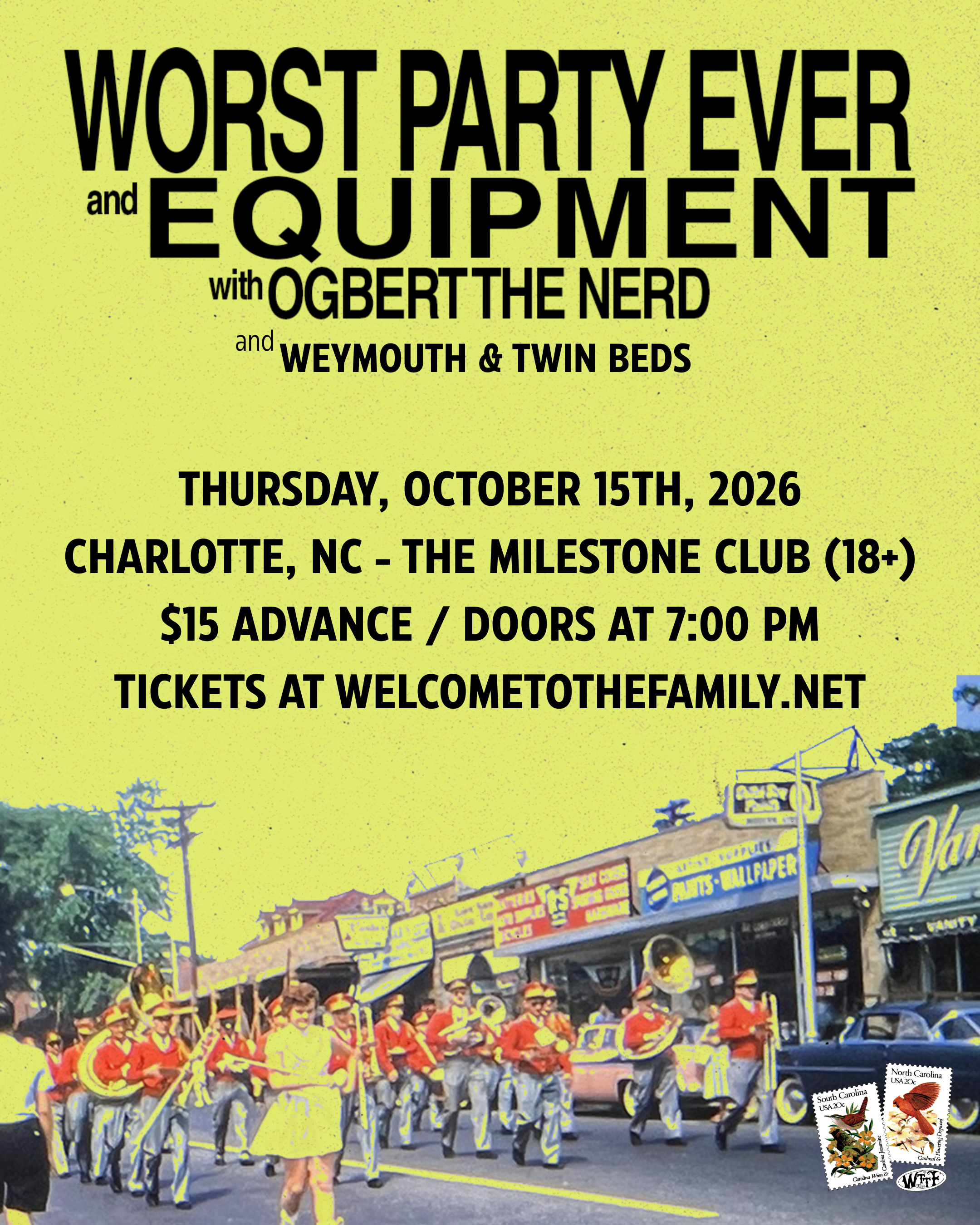 Worst Party Ever, Equipment, Ogbert the Nerd, Weymouth, and Twin Beds