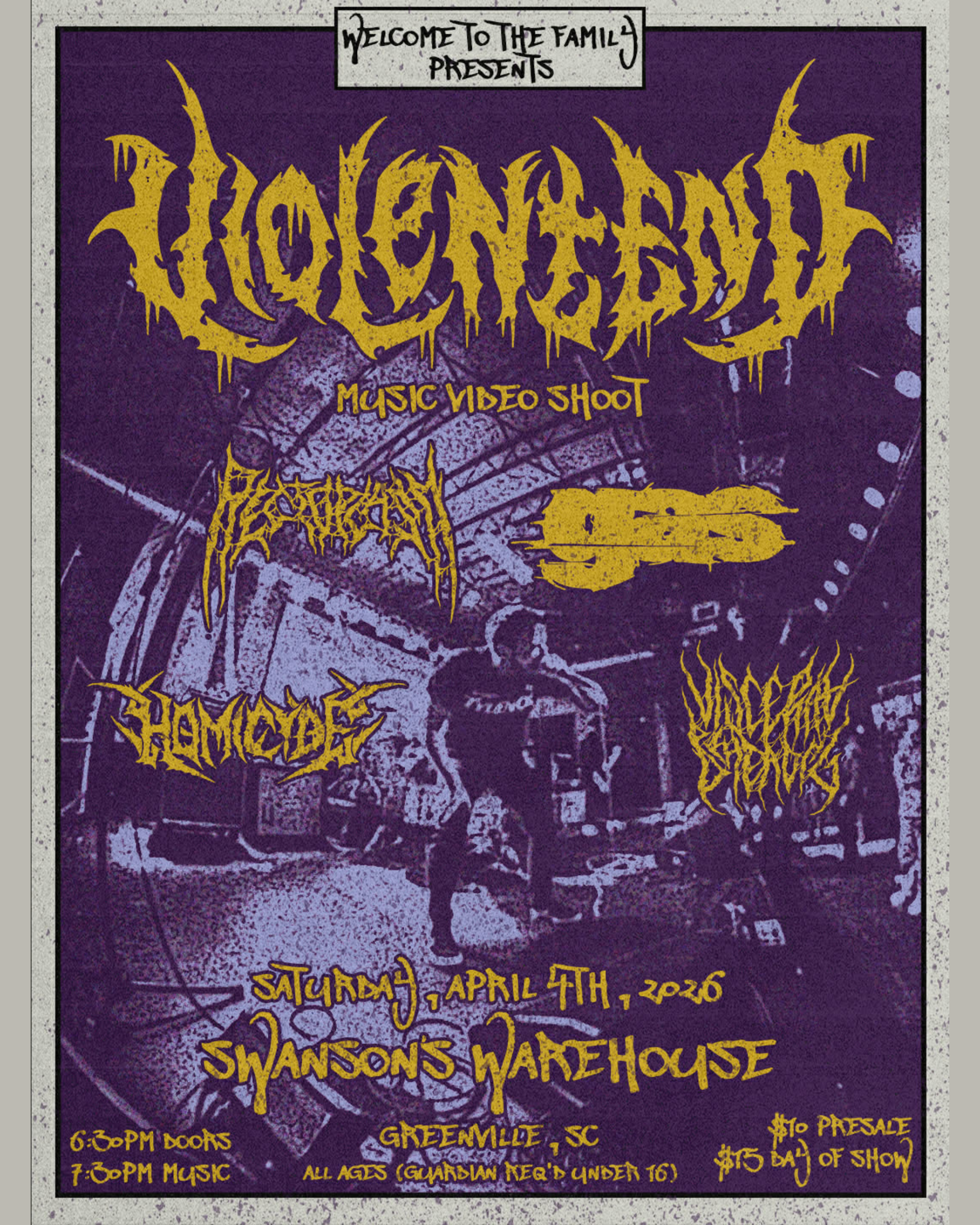 Violent End, Rectoplasm, Gas FL, Homicyde, and Visceral Beheading