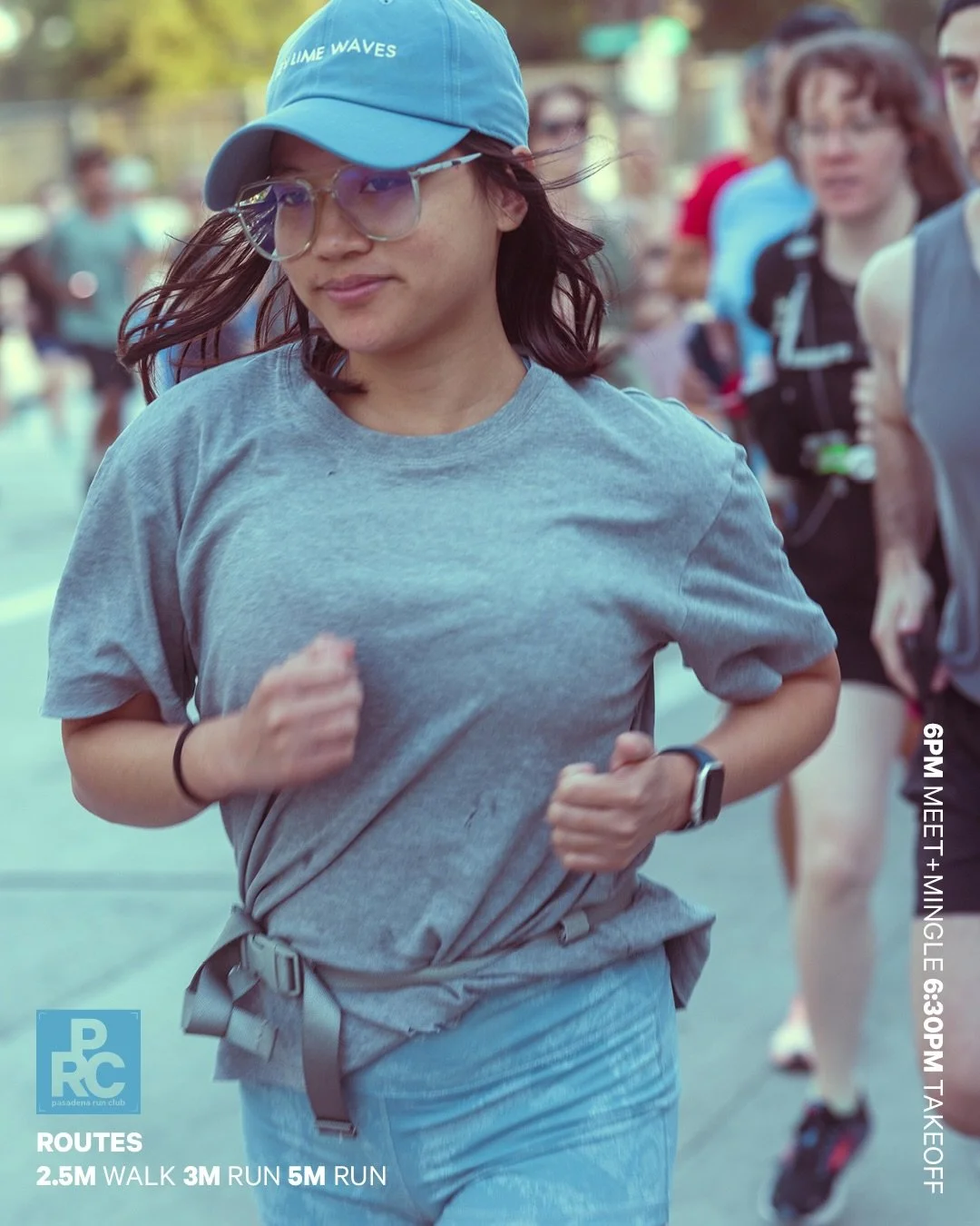 Ready to go?

Movement options:
2.5 mile Walk 
3 &amp; 5 mile Run

MEET &amp; MINGLE: 6PM
TAKE OFF: 6:30PM

lululemon Pasadena 
103 W. Colorado Blvd, Pasadena 91105

🏎️ Parking: Street or garage parking available.
Check signage for rates and meter r