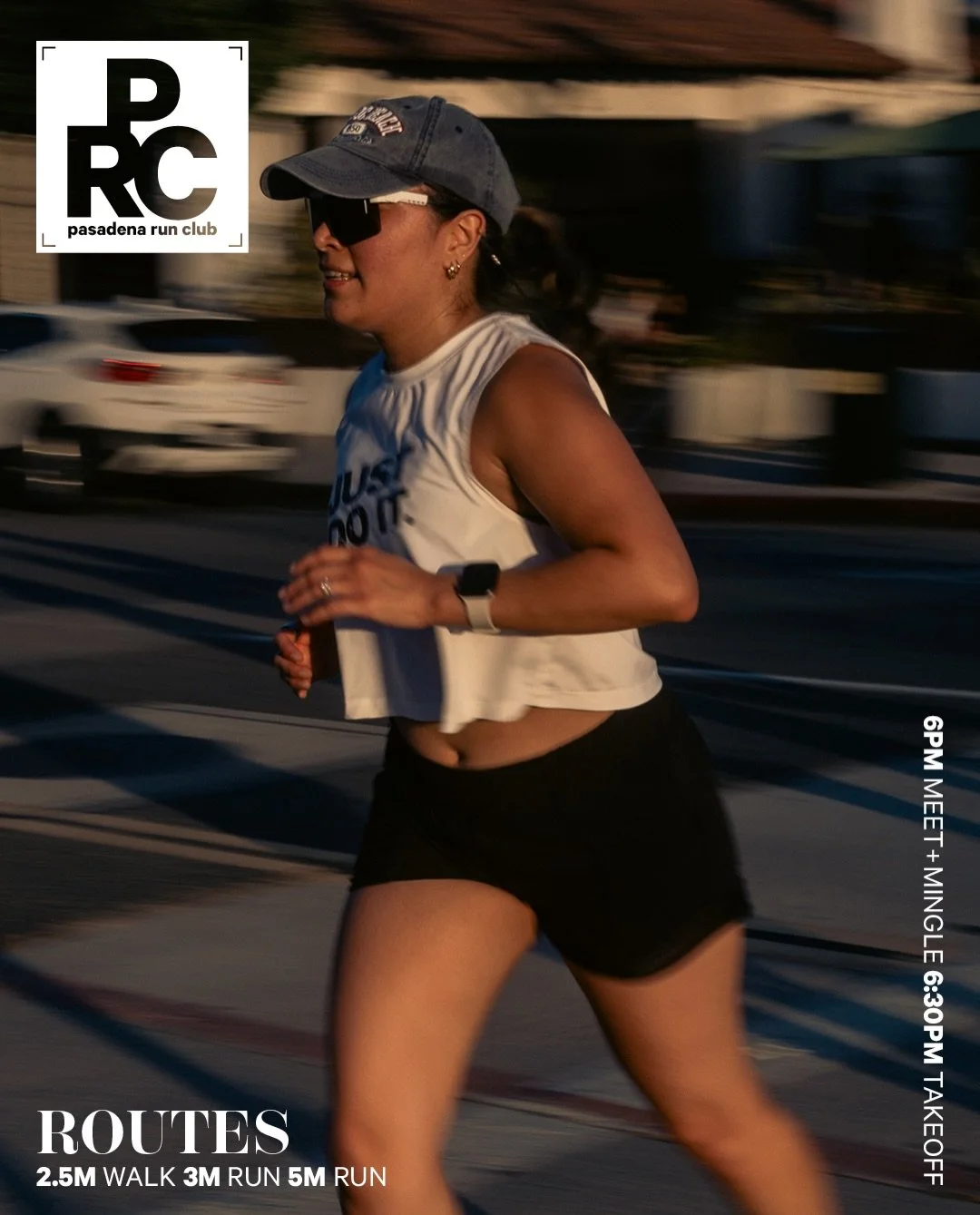All Baddies welcome.

Movement options:
2.5 mile Walk 
3 &amp; 5 mile Run

MEET &amp; MINGLE: 6PM
TAKE OFF: 6:30PM

lululemon Pasadena 
103 W. Colorado Blvd, Pasadena 91105

🏎️ Parking: Street or garage parking available.
Check signage for rates and
