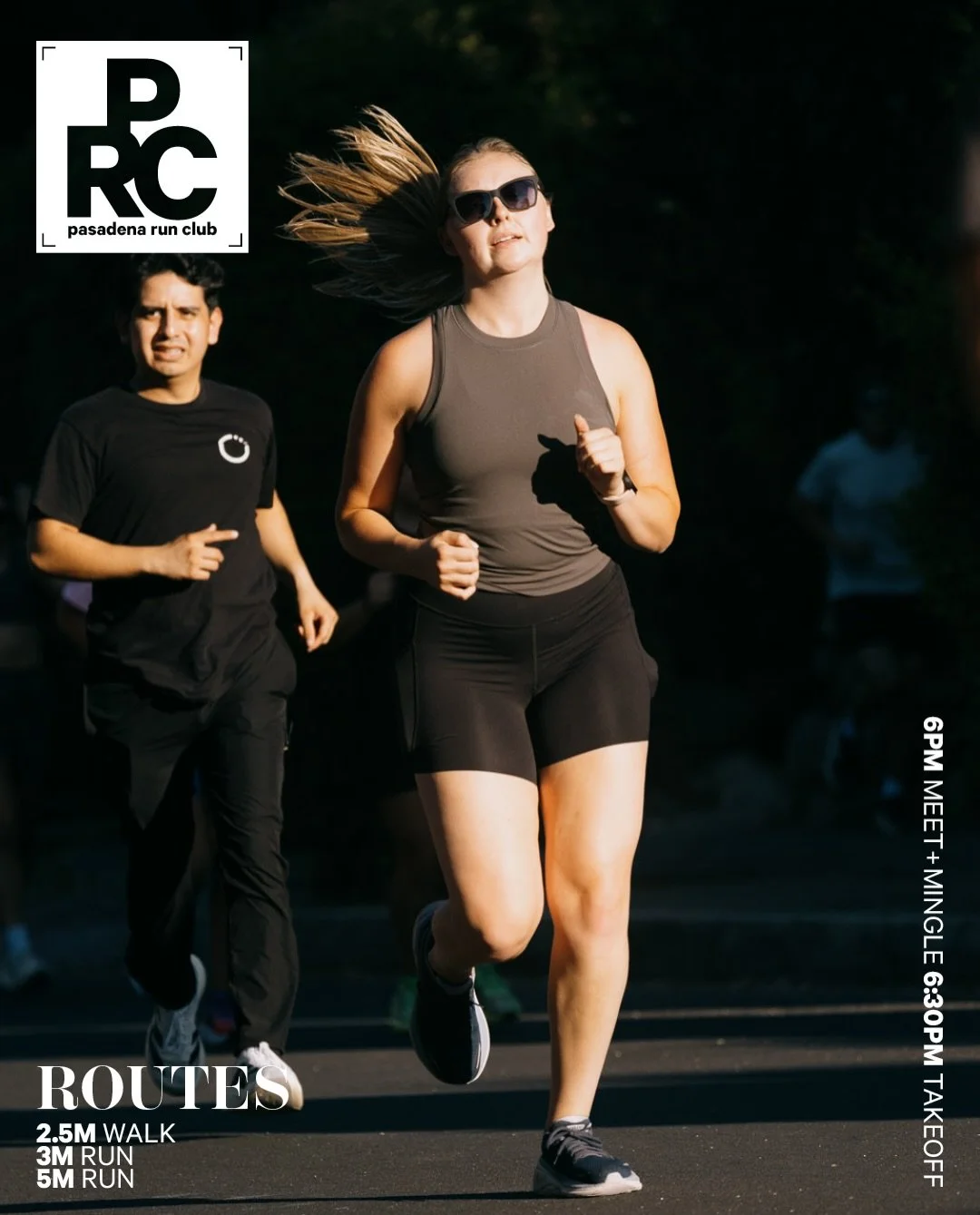 Come kick it with us tonight!

Movement options:
2.5 mile Walk 
3 &amp; 5 mile Run

MEET &amp; MINGLE: 6PM
TAKE OFF: 6:30PM

lululemon Pasadena 
103 W. Colorado Blvd, Pasadena 91105

🏎️ Parking: Street or garage parking available.
Check signage for 