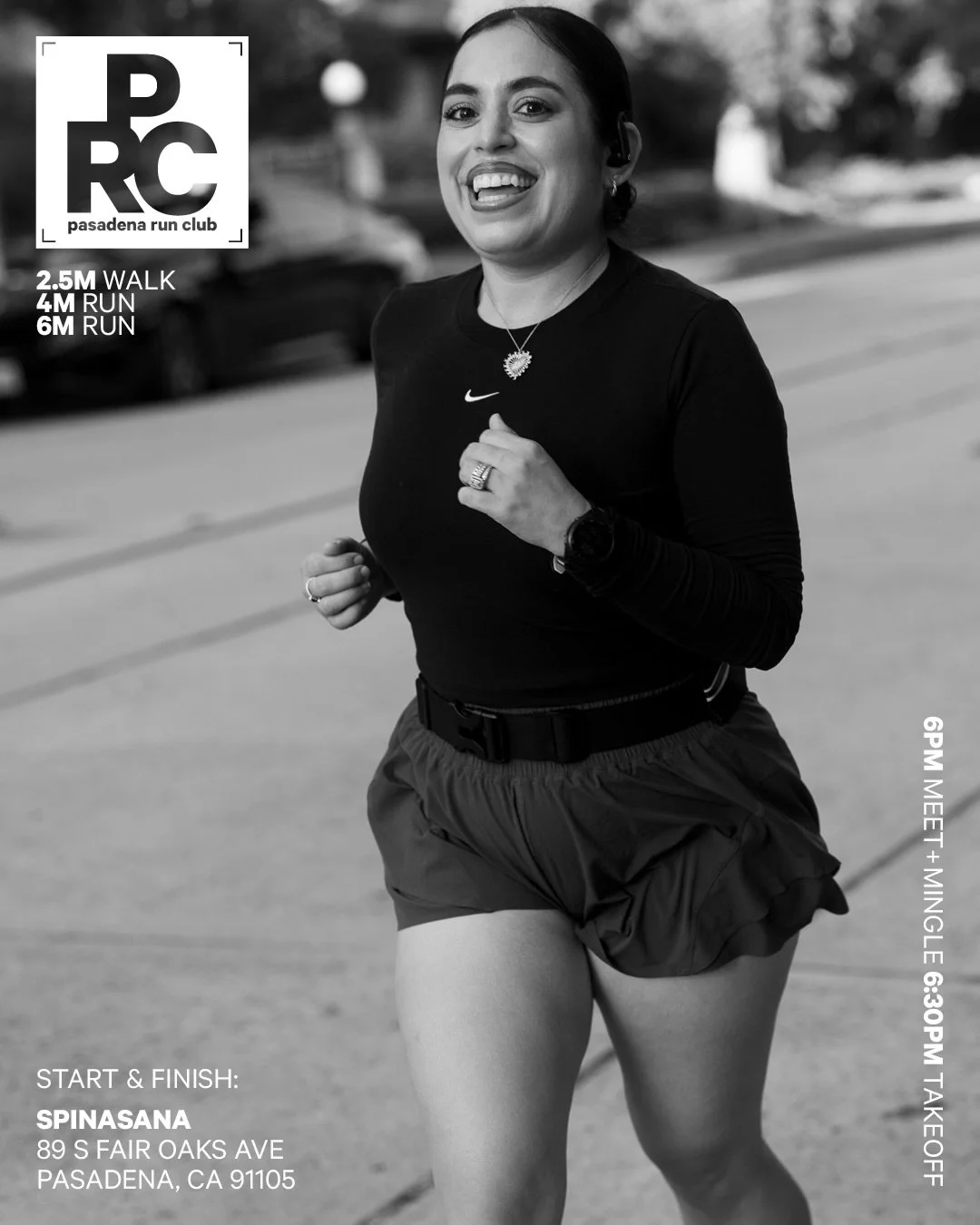 Loved the turnout last week to kick off our residency @spinasanafit . Let&rsquo;s keep it going !

89 S Fair Oaks Ave
Pasadena, CA 91105

The run will start and finish there (only a few blocks away from our usual start on Colorado). As always, all ar
