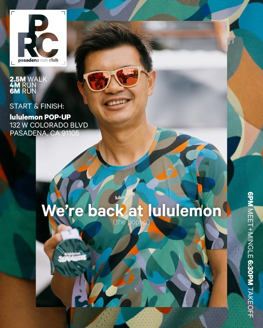 After a few weeks away we are back at lululemon. While the main store is under renovation, we&rsquo;ll be starting across the street from the popup location. (It&rsquo;s the same store as the Run with the Roses 5k popup) Can&rsquo;t wait to see every