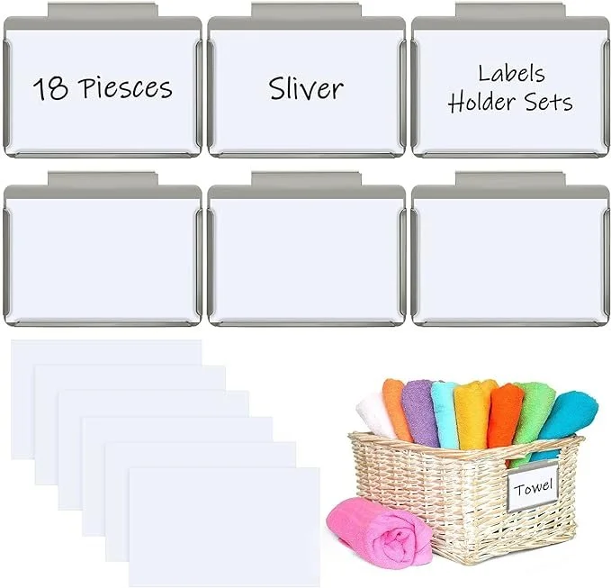 Metal label clips