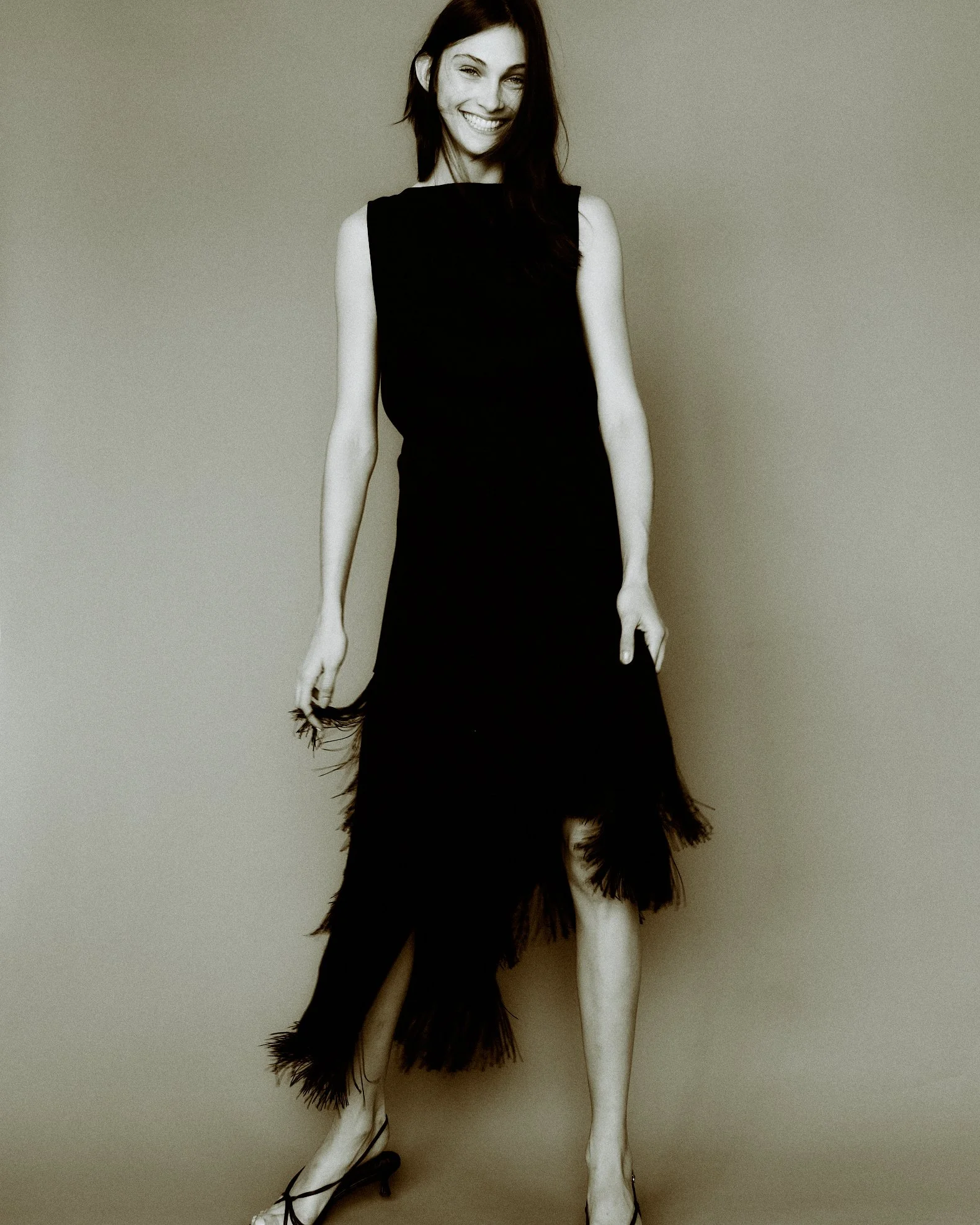 Olivia Peterson of Ford Models photographed by NYC fashion photographer Yu Mengci, wearing Prada and YSL, ZARA, Sam Edelman,in a fashion editorial.