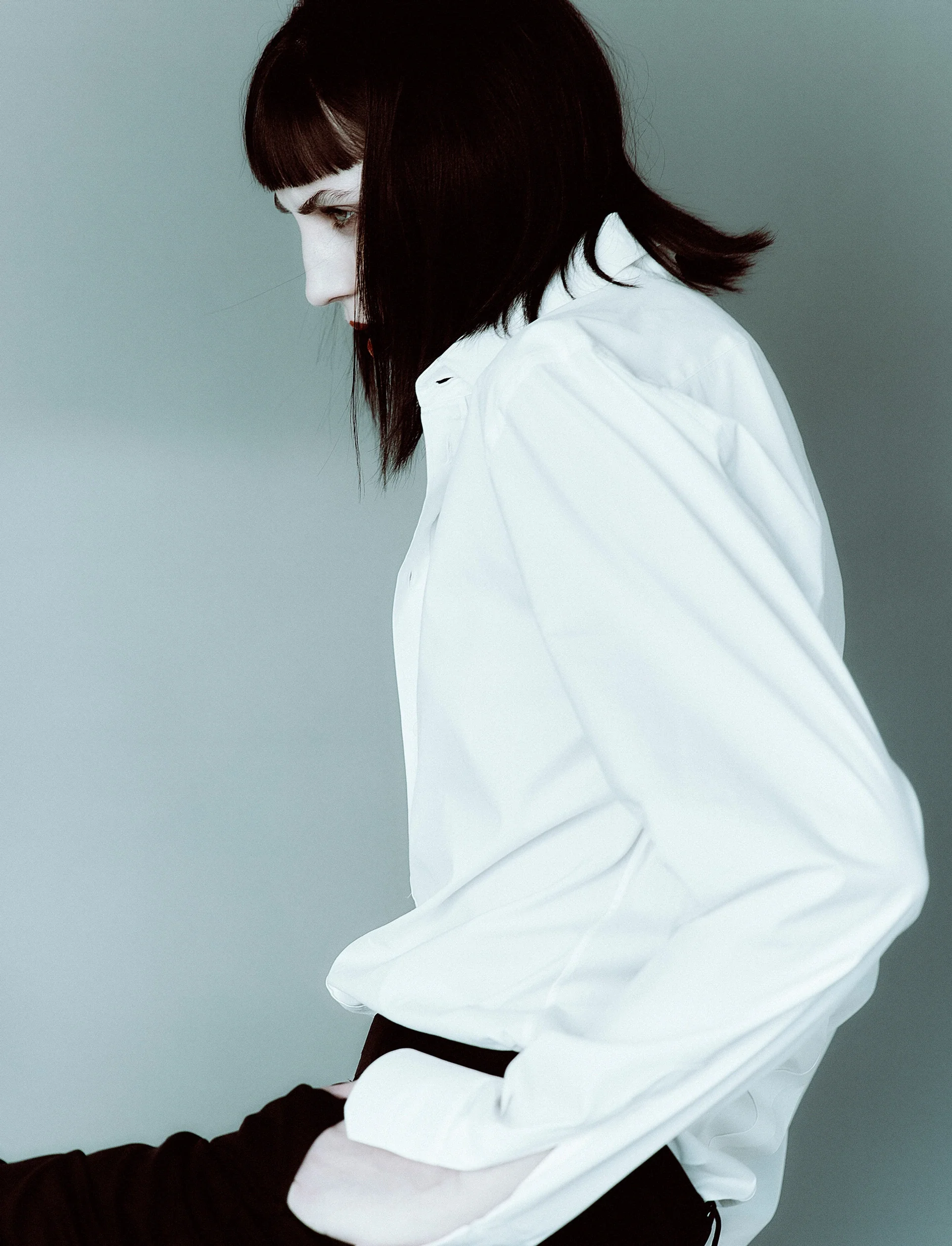 REVS magazine :: A story by photographer Yu Mengci @yumengci portraying Cara @alwaysbecara with New York Model Management @newyorkmodels. Cara styled herself, with makeup and hair by Coco Zhu @cocozhumakeup.

SHIRT, DOLCE GABANNA. SUIT PANTS, AMANI.
