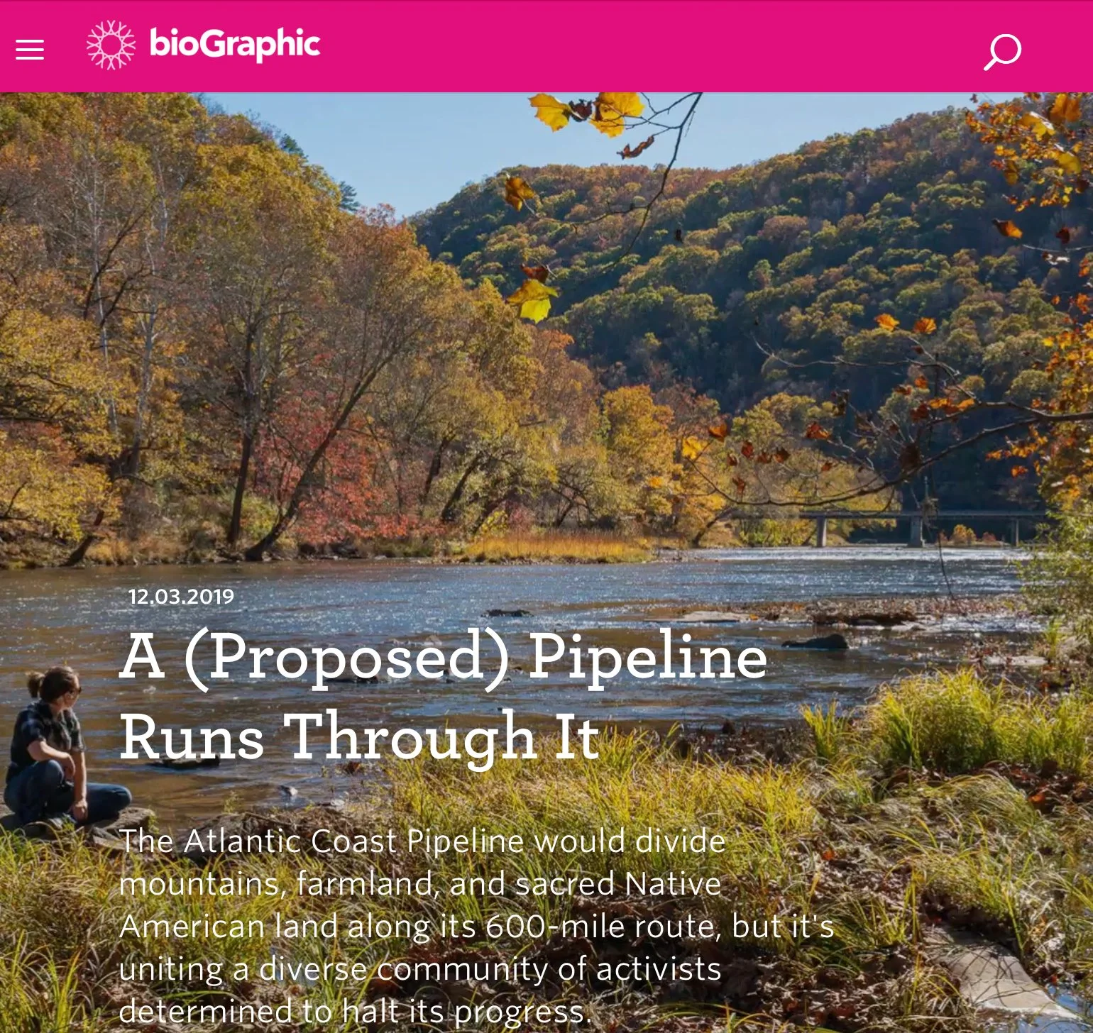 Biographic - A (Proposed) Pipeline Runs Through It
