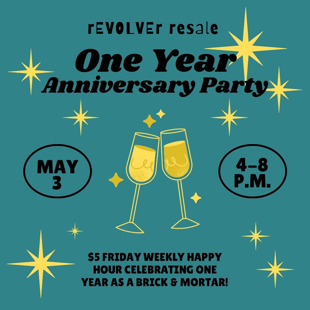 Save the date! 🥂 Our one year anniversary of having a brick-and-mortar is May the 4th (be with you ✨), so we&rsquo;re celebrating Friday, May 3rd, at our $5 Friday Weekly Happy Hour with a party from 4&ndash;8 p.m. featuring tunes by DJ YANA @sekhme
