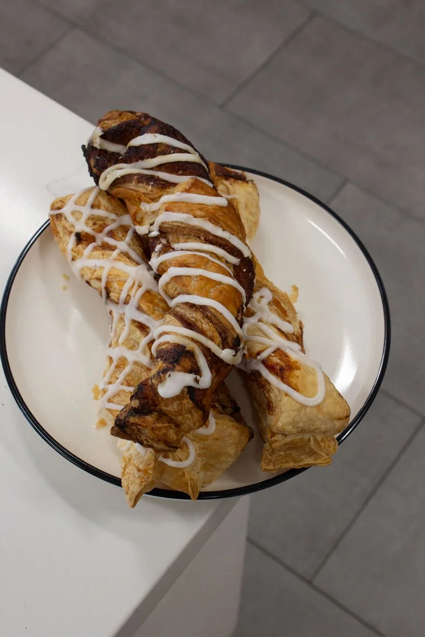 cinnamon twist danish on plate