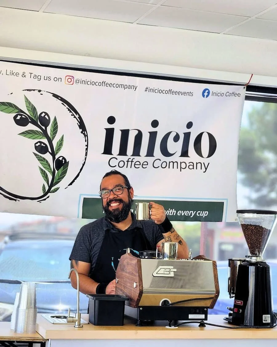 Inicio Coffee mobile coffee cart and team in Pacoima, CA