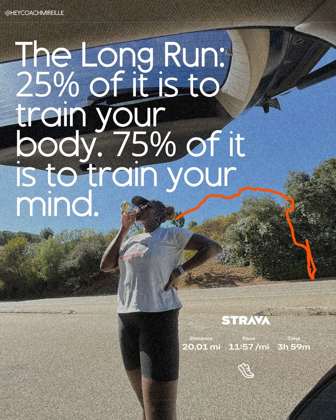 If you asked someone why long runs are even a thing, they&rsquo;d probably say we do the long run to train the body to get ready for race day. That is true, yes, but it&rsquo;s not the whole truth. 

I fully believe that 25% of the long run is about 