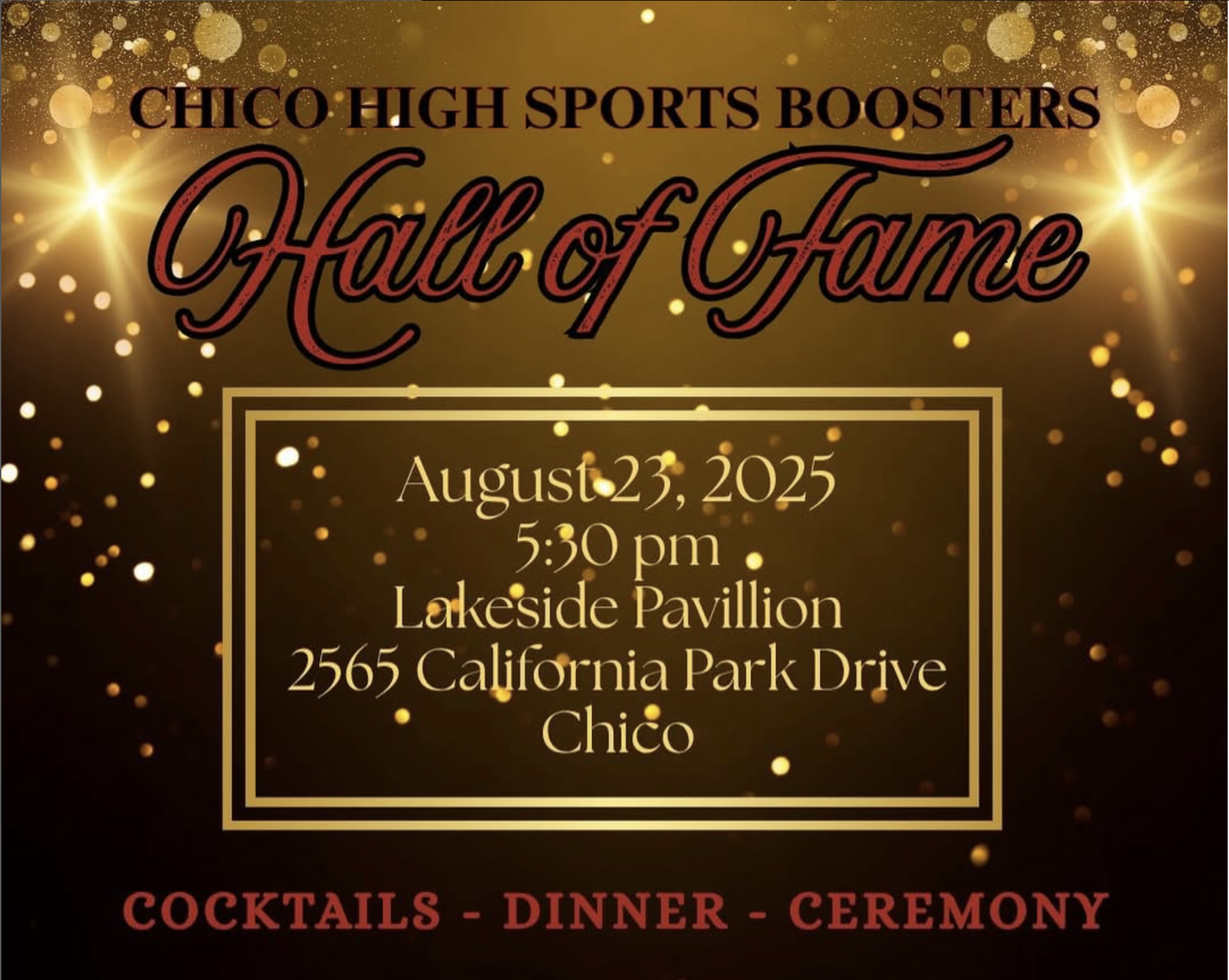 Chico High School Sports Boosters Hall Of Fame Dinner