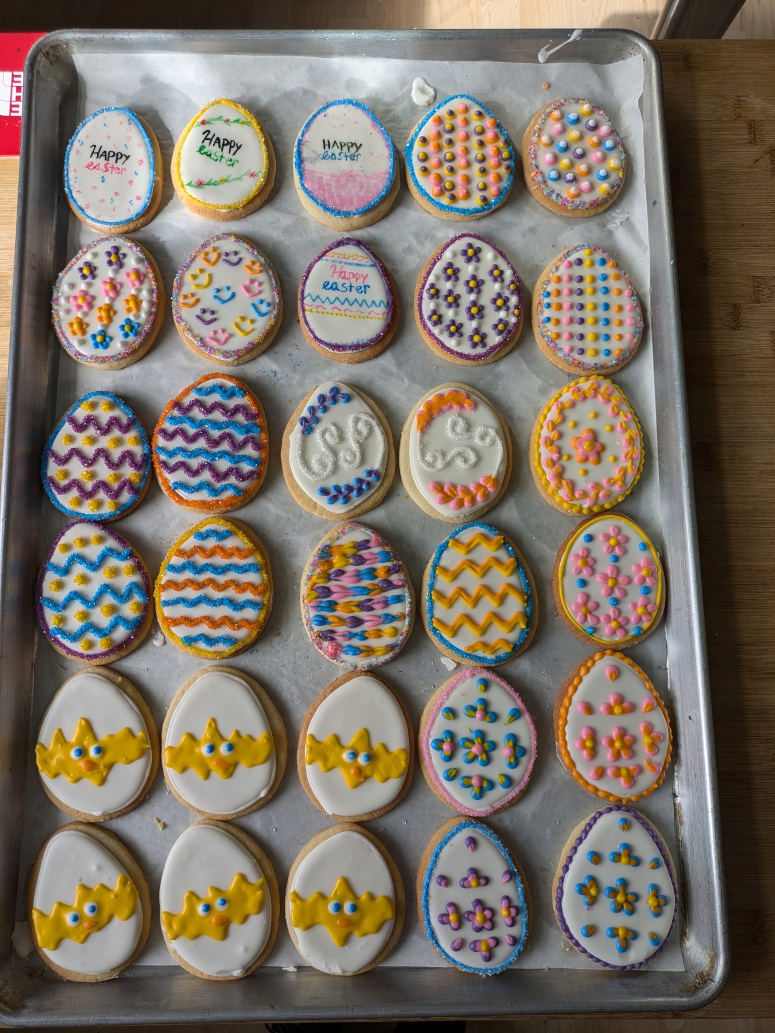 2025- Easter cookies so pretty! Pieces of Art