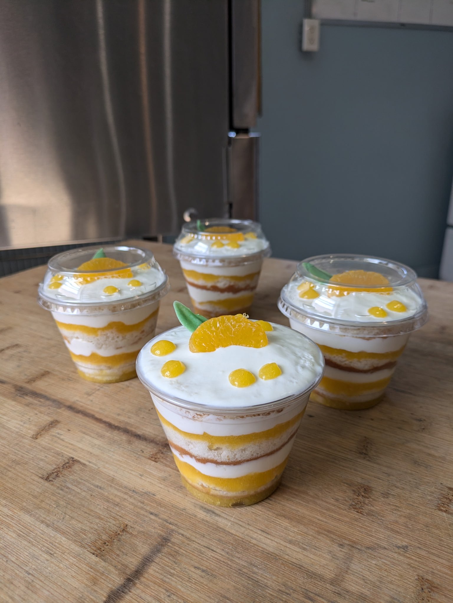 Orange Creamsicle cake cups