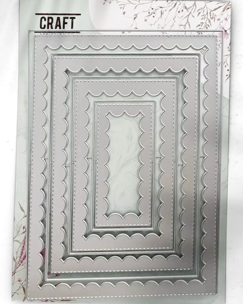 Luxe Rectangle Inverted Scallop Frames