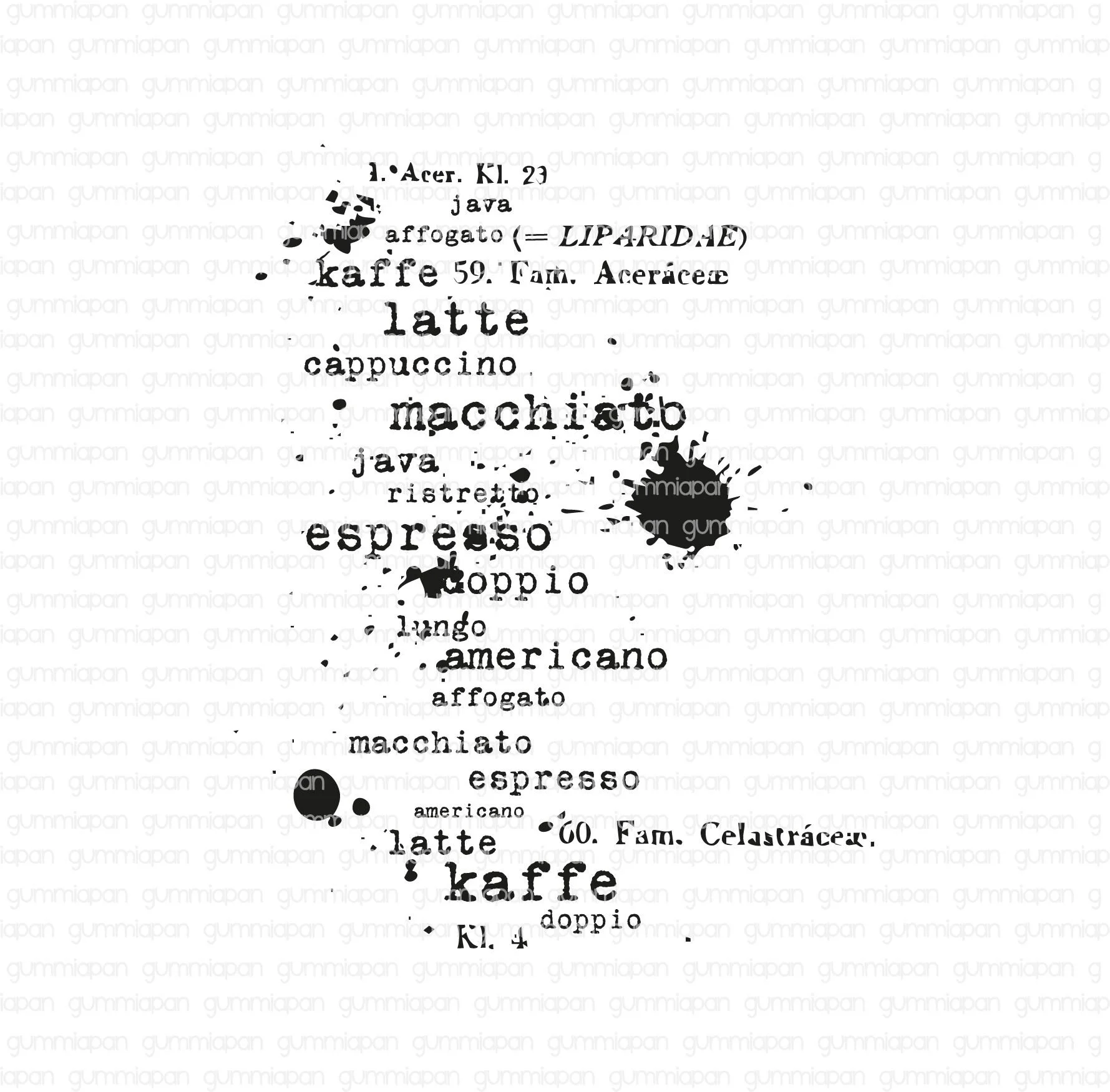 Mixed Coffee Text Background