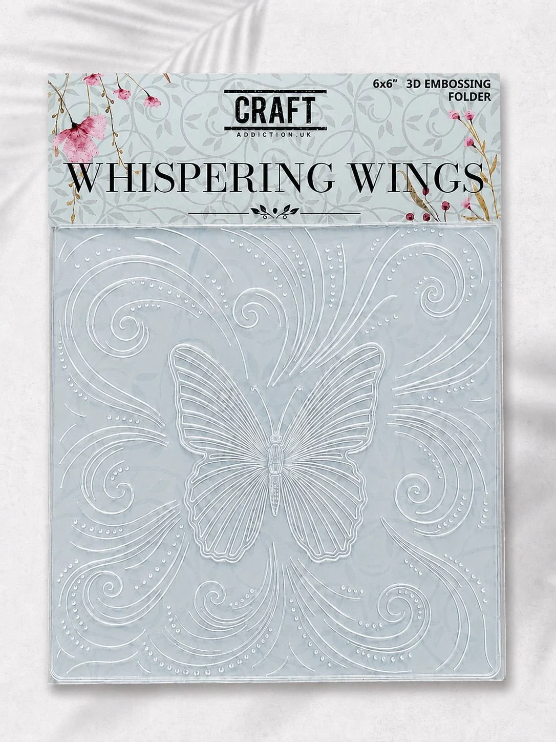 Whispering Wings 6"x6" Embossing Folder (3D)