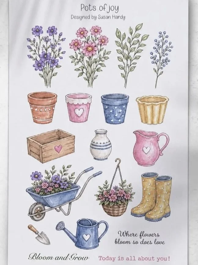 Pots Of Joy Stamp Set