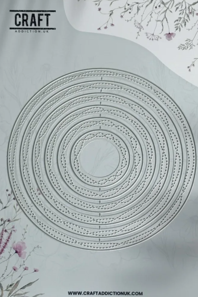 Wavy Double Stitch Circles Layering Set