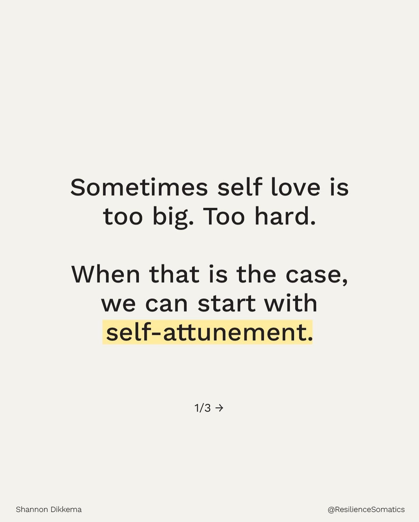 ⁠
At times, the idea of self-love can feel daunting and elusive. In these moments, self-attunement offers a gentle alternative. It's about embracing the present, accepting emotions without resistance. By acknowledging our human vulnerability, we can 