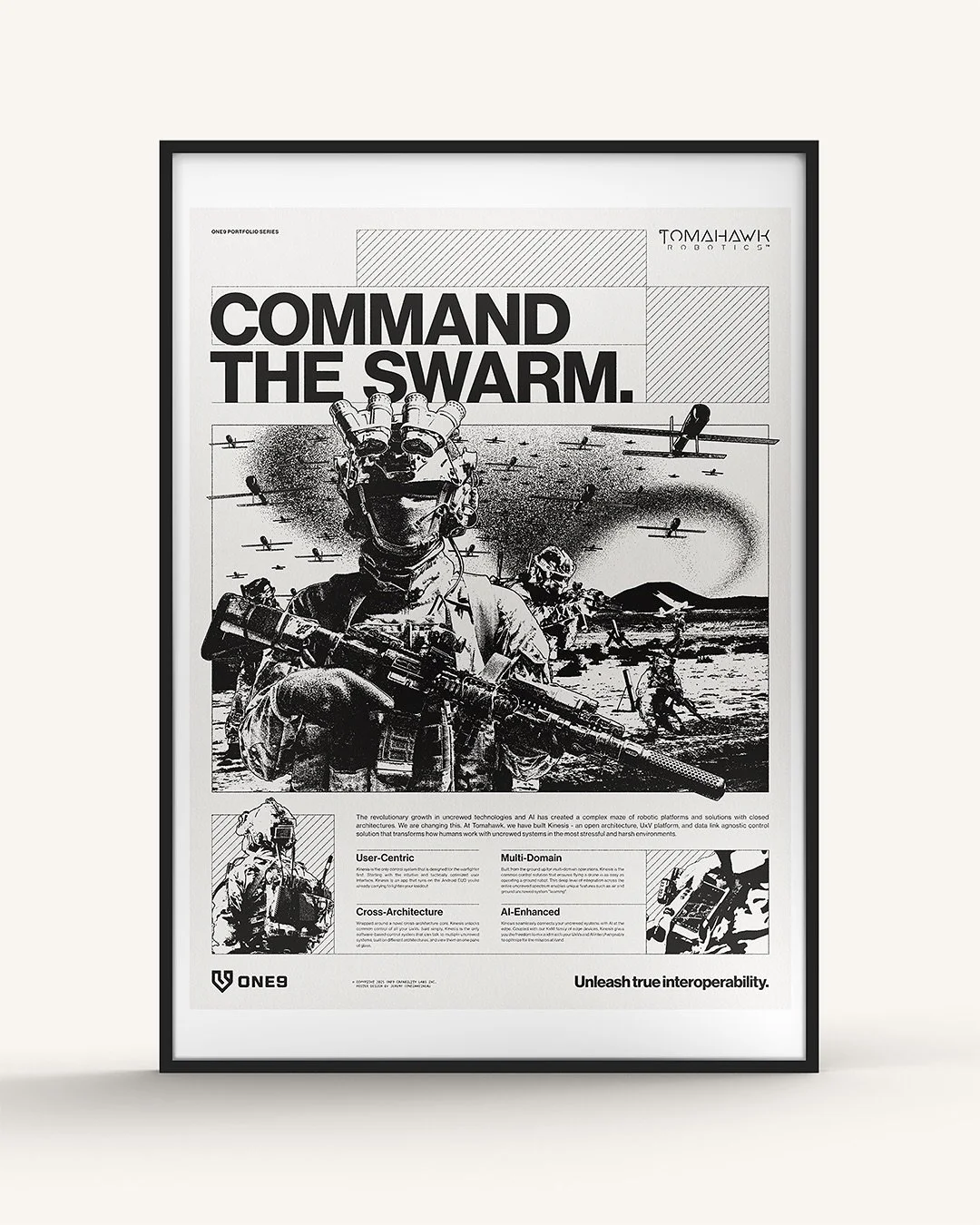 Portfolio_Series_006 // Tomahawk Robotics
If you’re still controlling only one system at a time, you’re already behind.
An early ONE9 investment, the Tomahawk Ecosystem is an AI-enhanced, open architecture, common control system designe