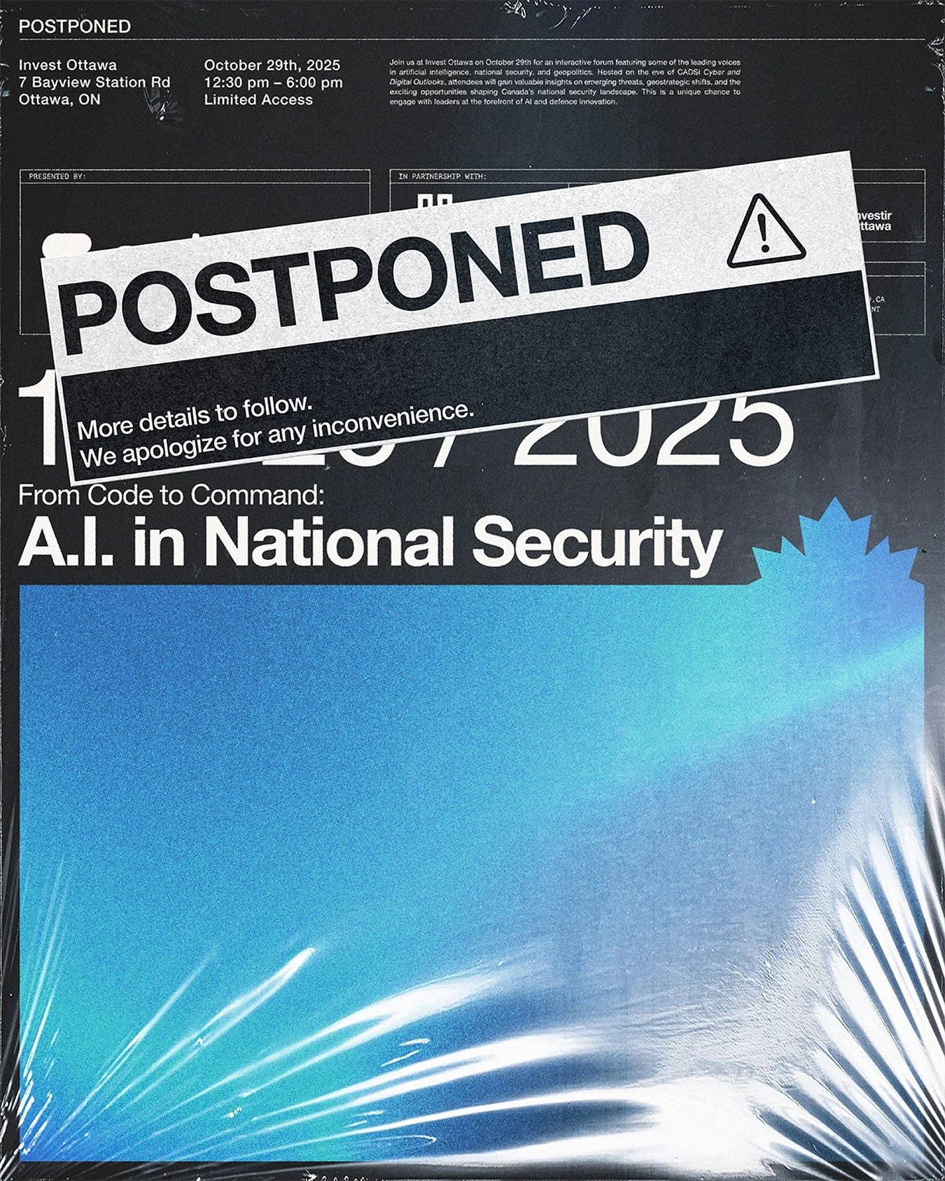 Not cancelled. Just postponed.
We’ll be hosting a bigger, better AI in National Security event in early 2026.
Until then, follow us for more details to come.