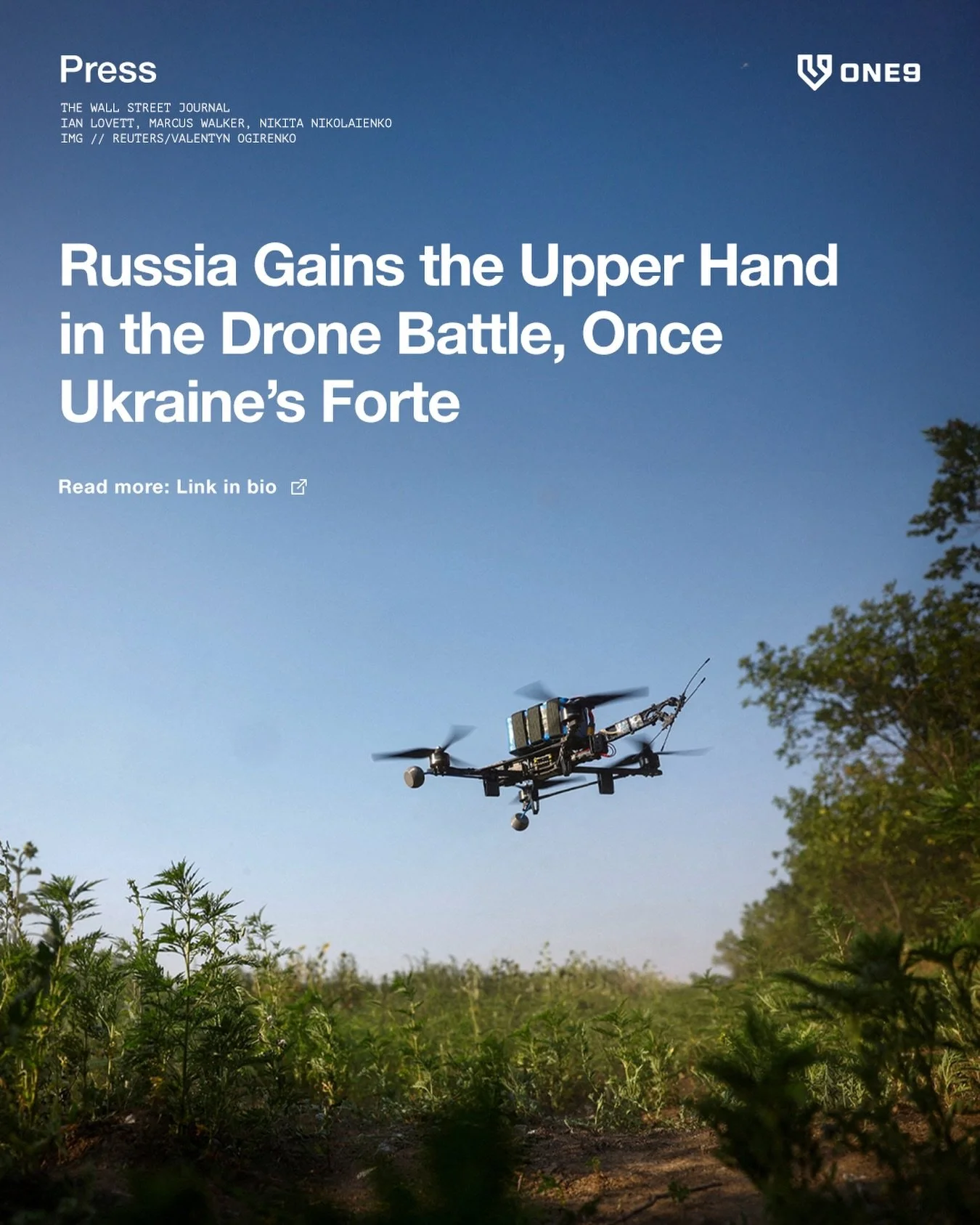 Rapid Adaptation + Mass (enabled by China) is a scary proposition. 

A new Russian unit, Rubicon, &ldquo;focuses on midrange targets, usually at least 12 miles beyond the front line, bypassing Ukrainian infantry ... Ukrainian logistics and drone unit