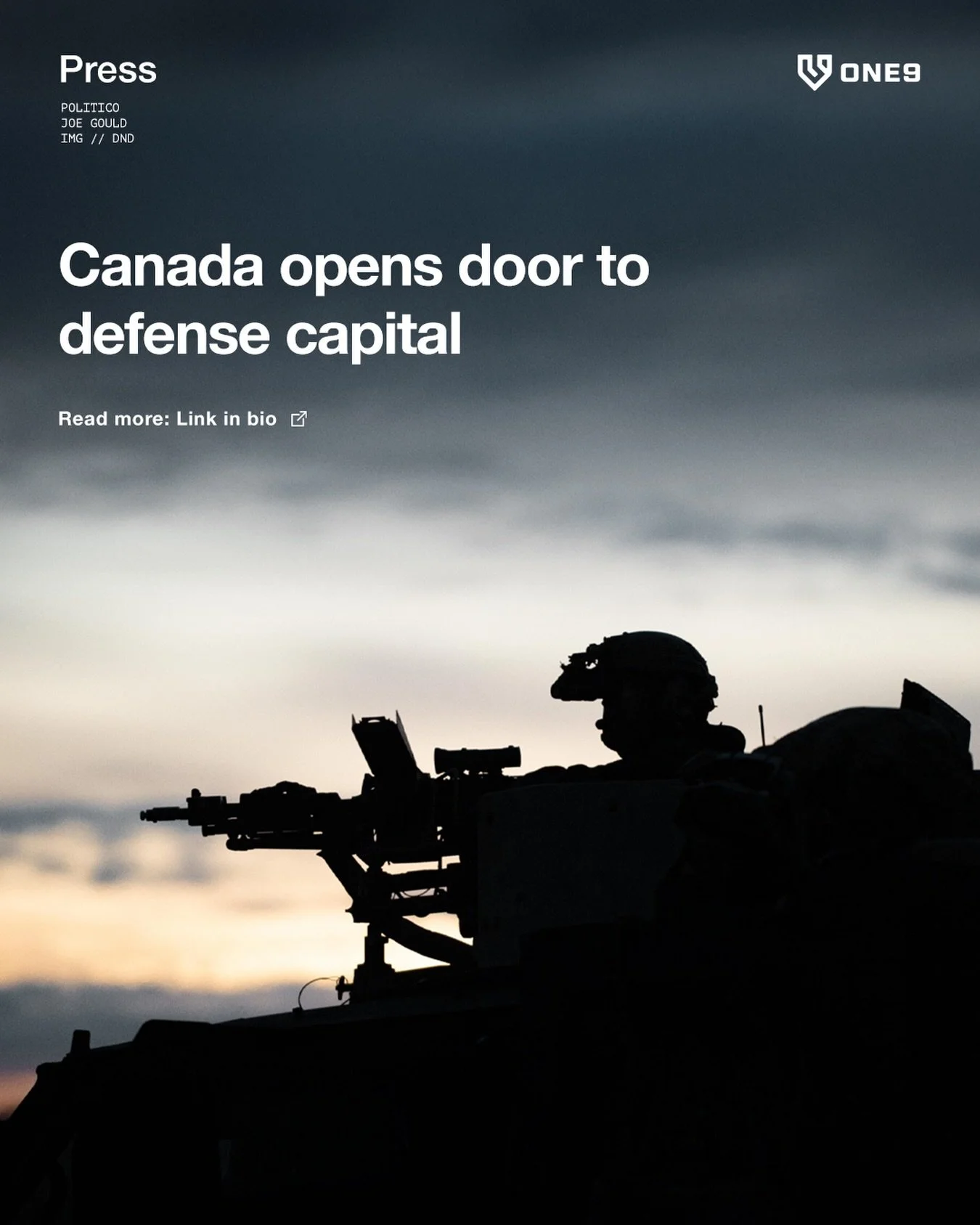 We were laughed out of rooms when investing in &ldquo;defense was lumped in with big tobacco, [explicit entertainment], cryptocurrency and cannabis&rdquo;, while the CAF was underfunded and wholly reliant on foreign technology. 

As our own Glenn Cow