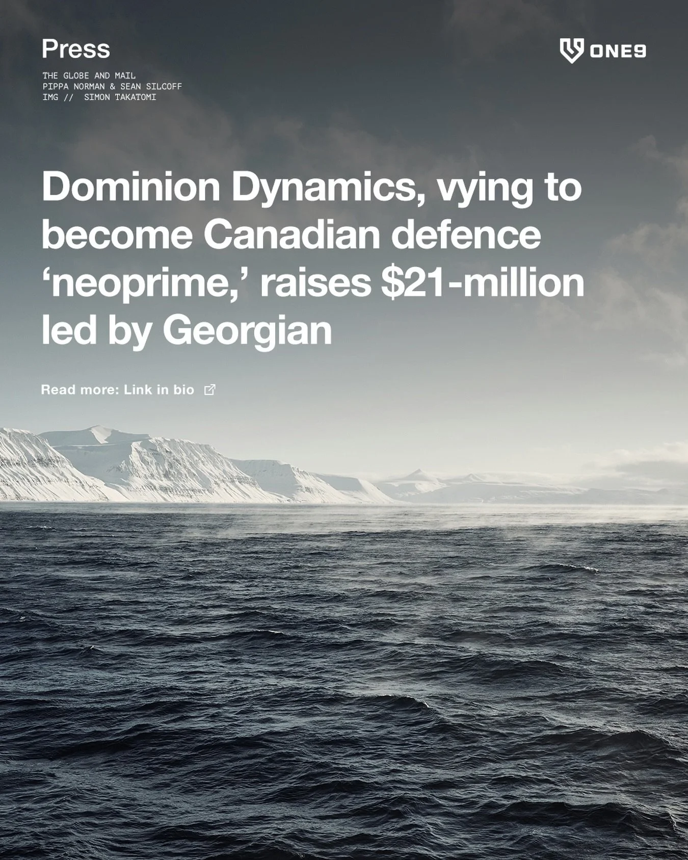Many are talking about sovereignty. Dominion Dynamics is building it. 🇨🇦

From working out of ONE9 Capability Labs in their earliest days, to jointly pursuing Arctic opportunities through our Inuit-owned defence company Sapujjijiit, and securing fu