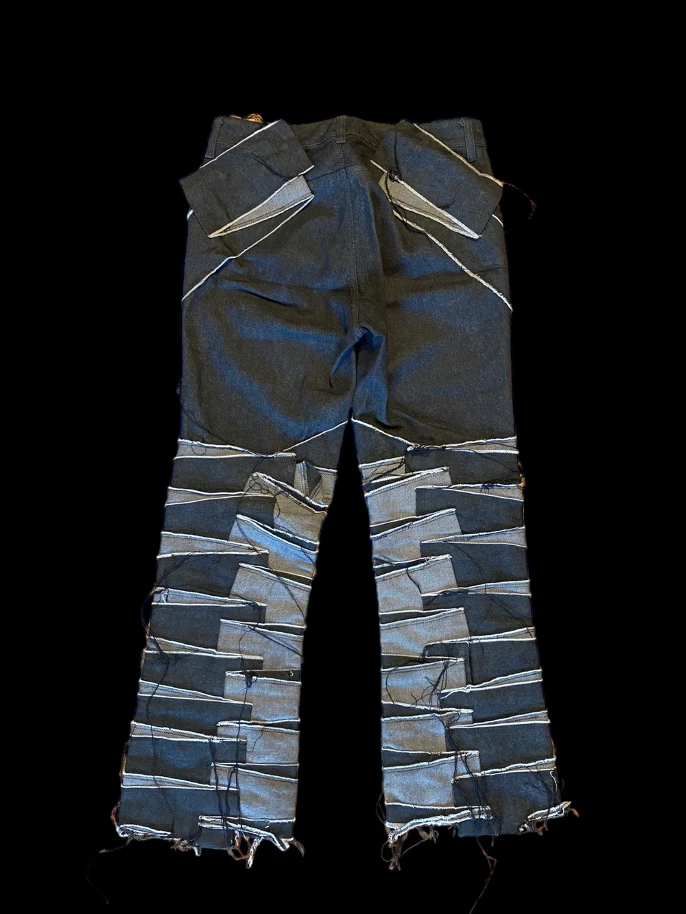 Issey Miyake FW2002 Runway Zig-Zag Patchwork Denim
