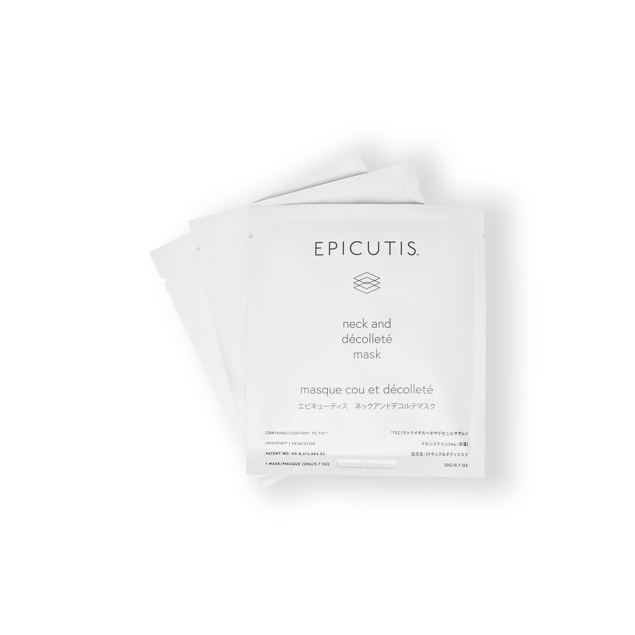 Epicutis Lipid Recovery Mask for Neck and Decolletage bio-cellulose treatment mask