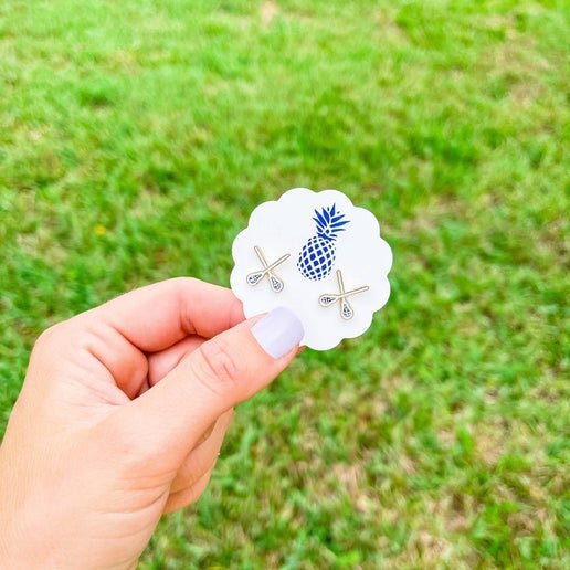Lacrosse Stud Earring