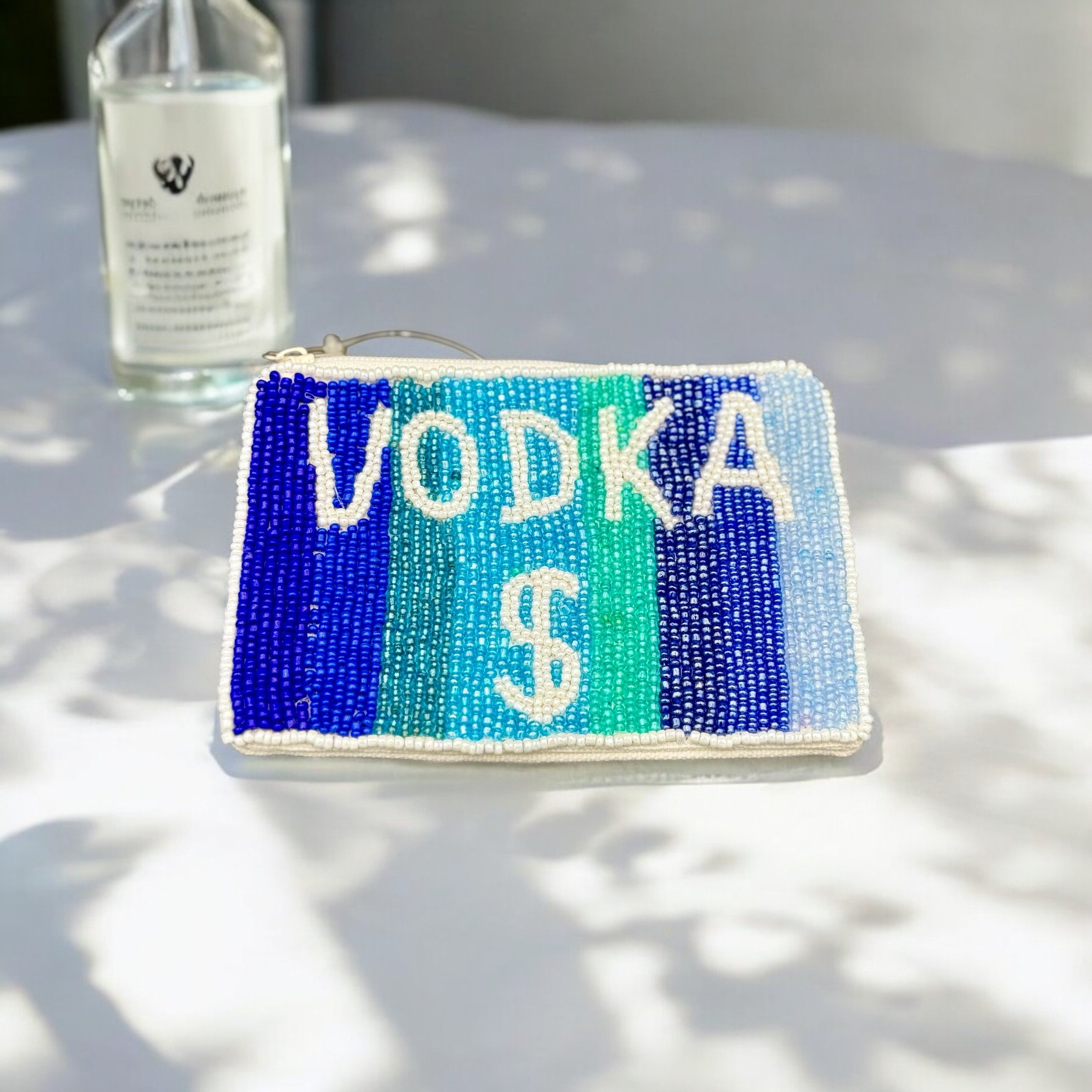 Vodka $ Beaded Mini Pouch