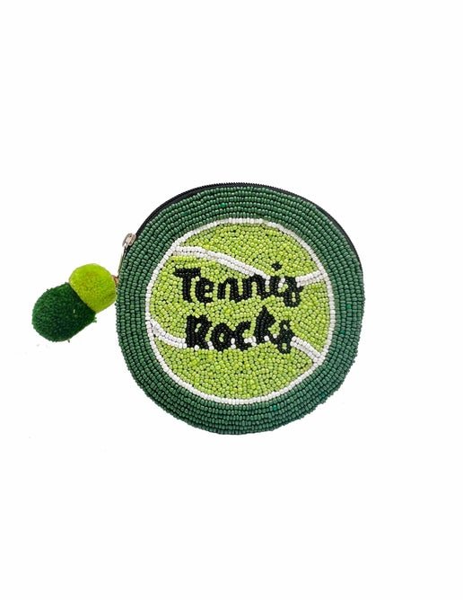 "Tennis Rocks" Beaded Coin Purse