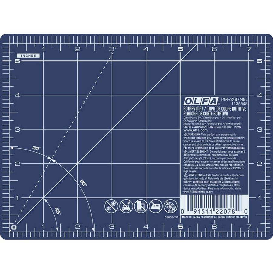 Olfa Splash Cutting Mat 6in x 8in - Navy