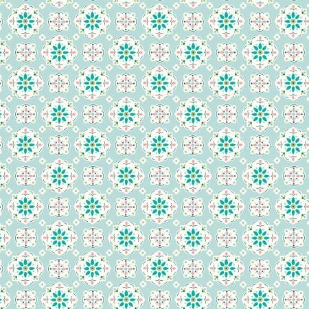 Granny Chic Wallpaper Blue