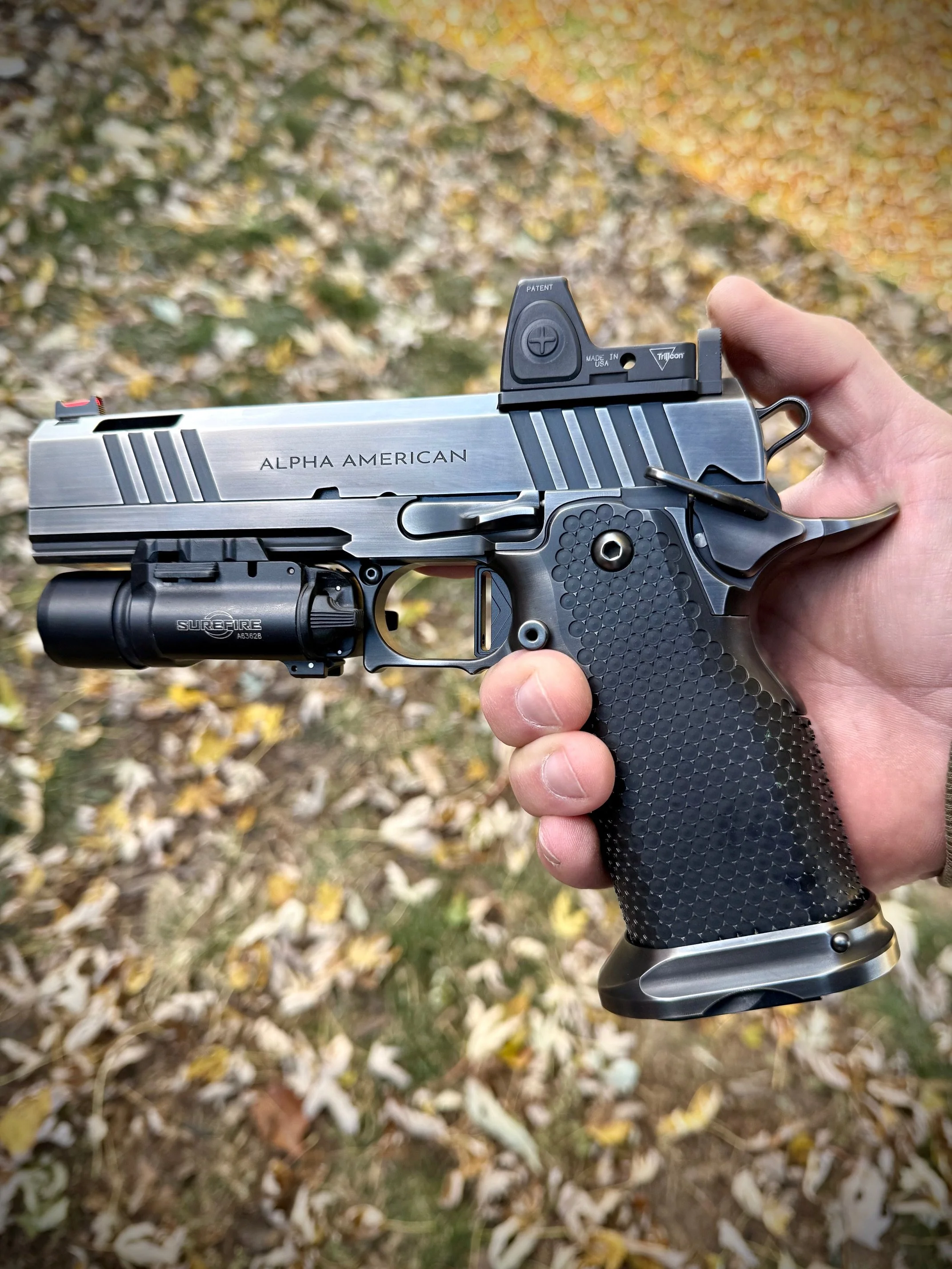 Alpha American Firearms Warfighter finished in Battleworn Nitride