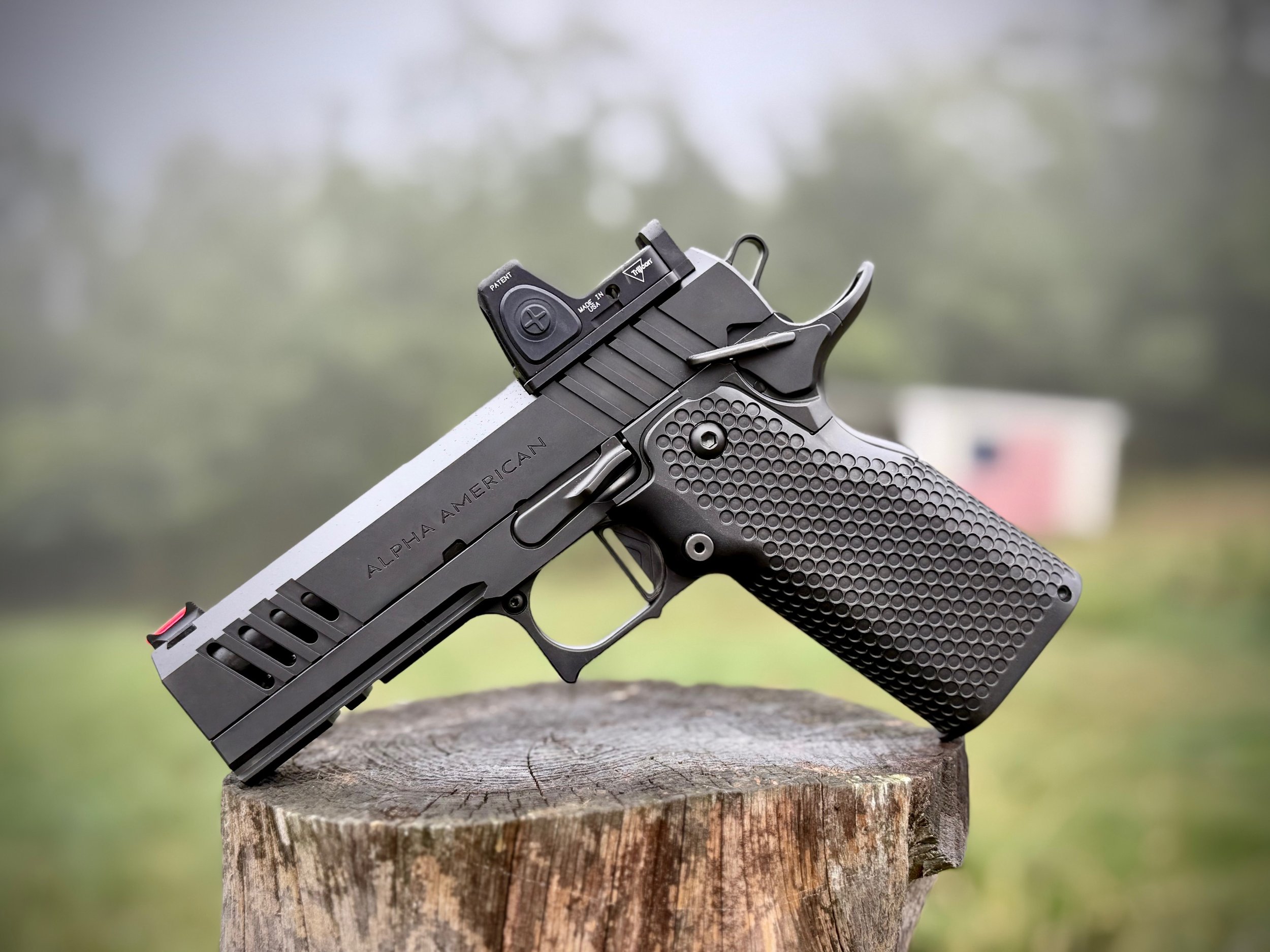 Alpha American Firearms Vanguard 4.25" Single Top Ported in Total Blackout DLC